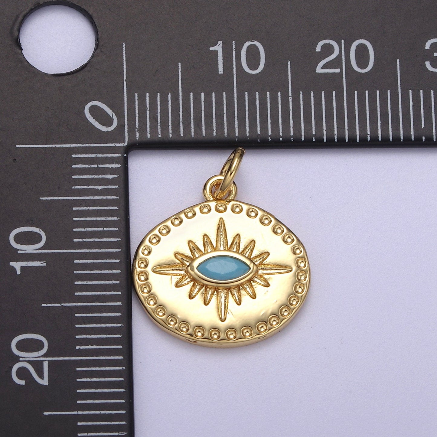 Gold Evil Eye Charm Necklace Blue Eye for Amulet Jewelry C-700