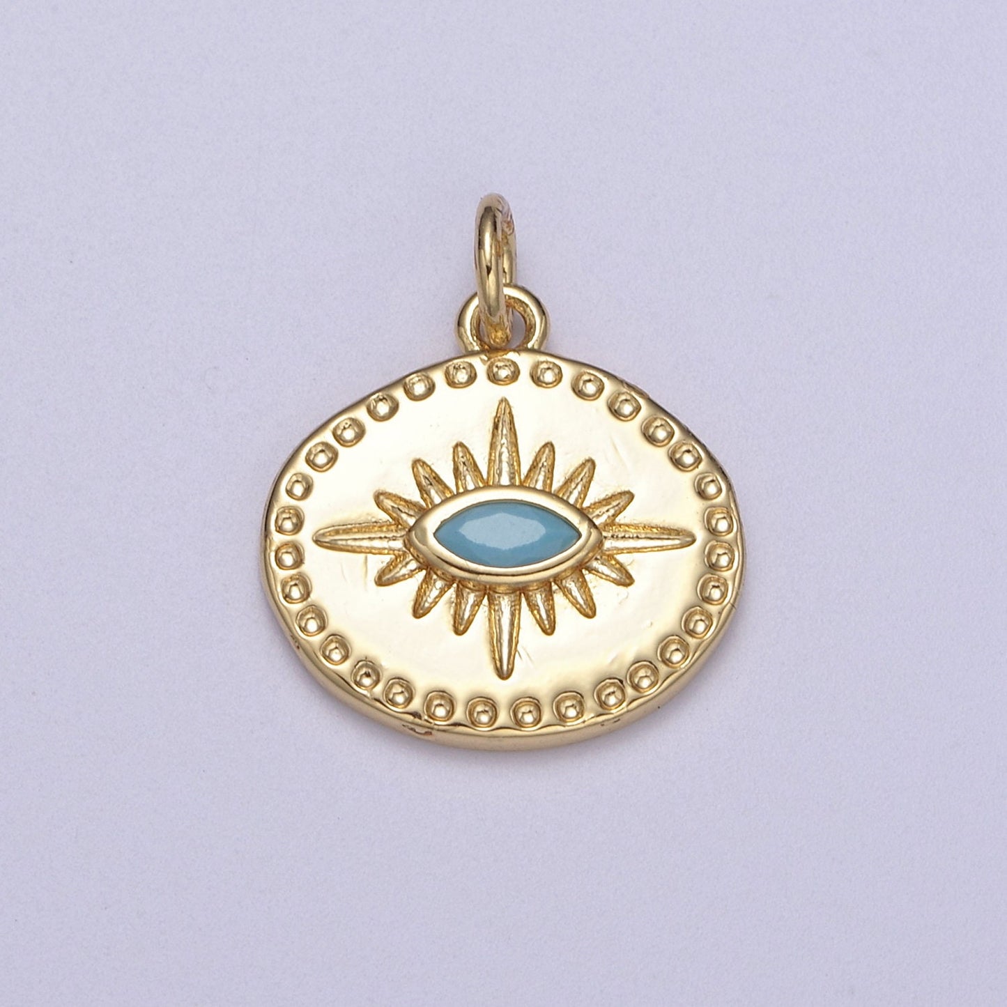 Gold Evil Eye Charm Necklace Blue Eye for Amulet Jewelry C-700