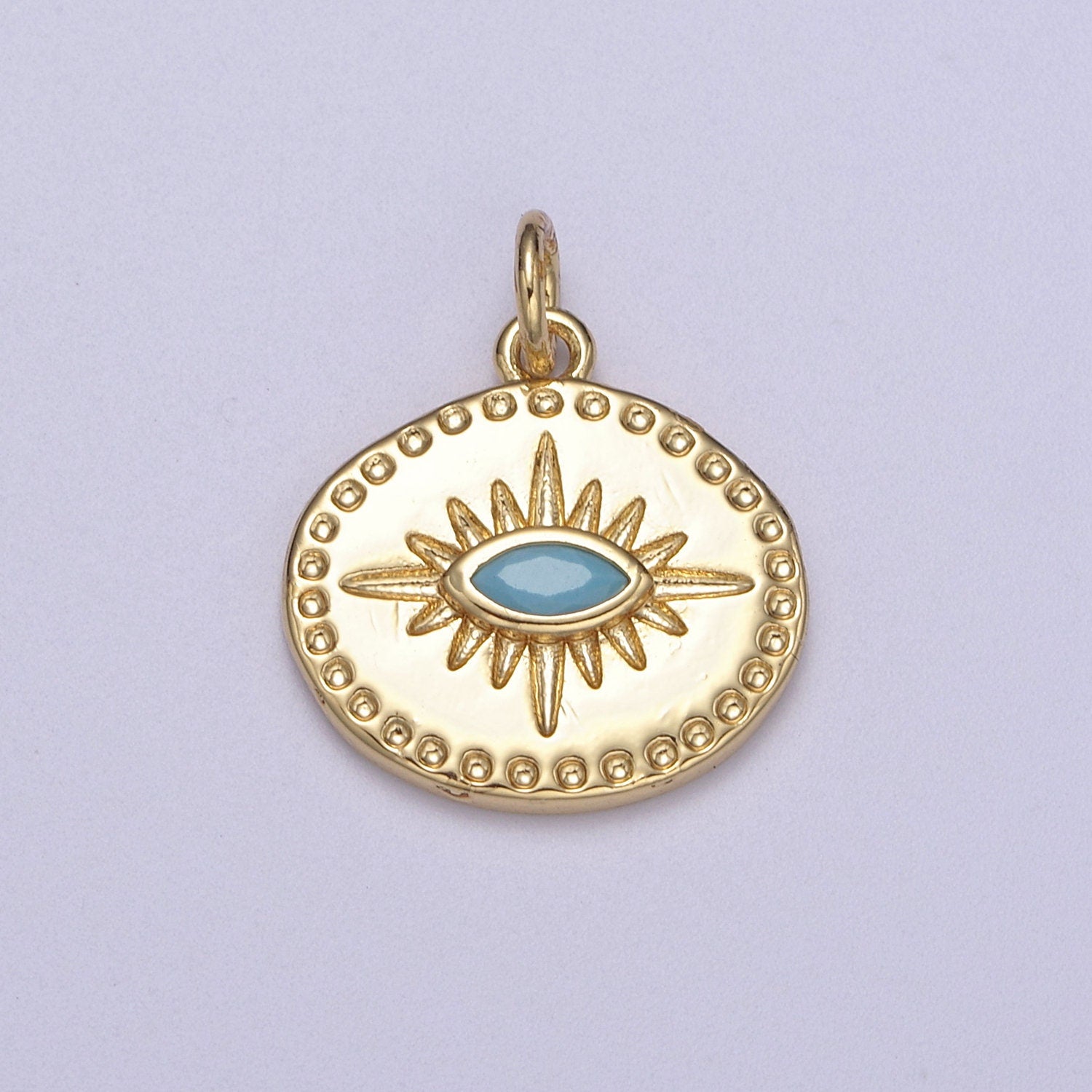 Gold Evil Eye Charm Necklace Blue Eye for Amulet Jewelry C-700