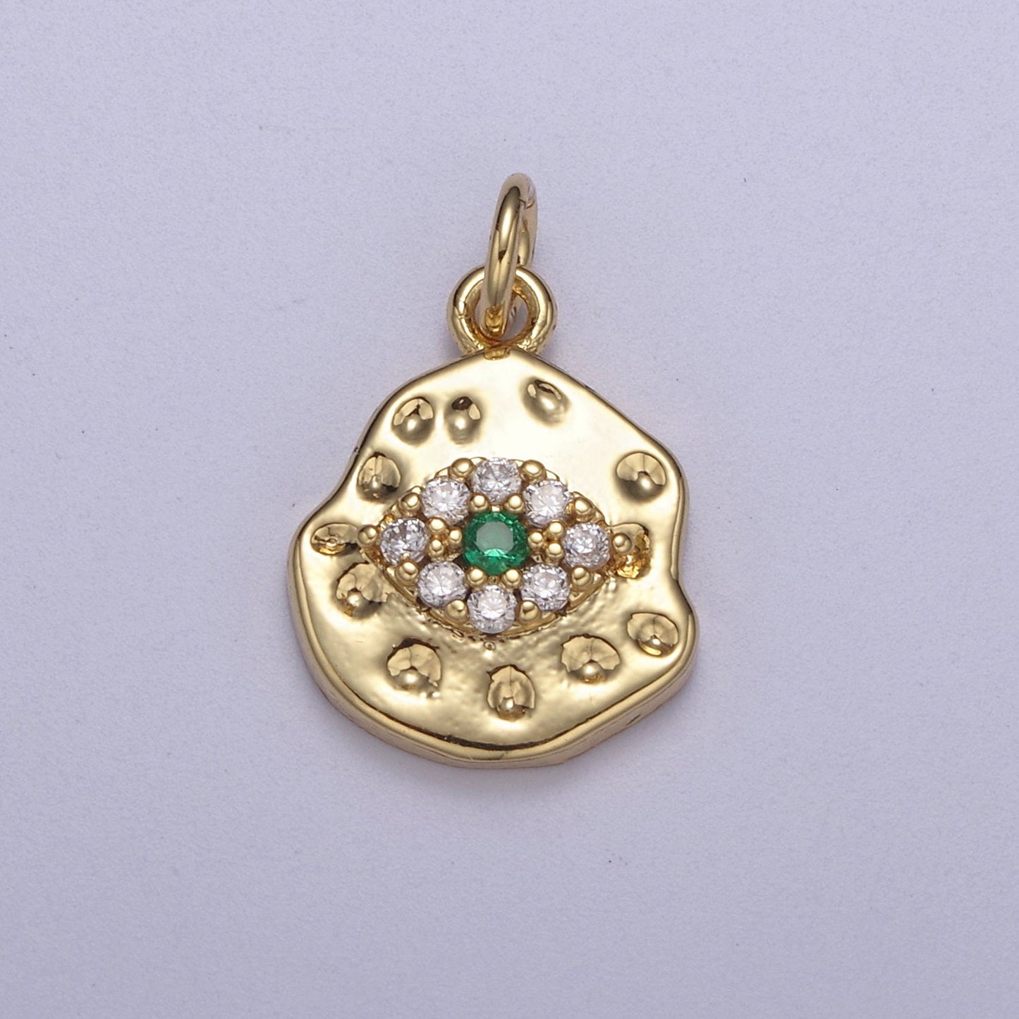 Mini Rustic Gold Filled Evil Eye Charm for Add on Charm Cubic Amulet Jewelry N-351, N-352, N-353, N-354