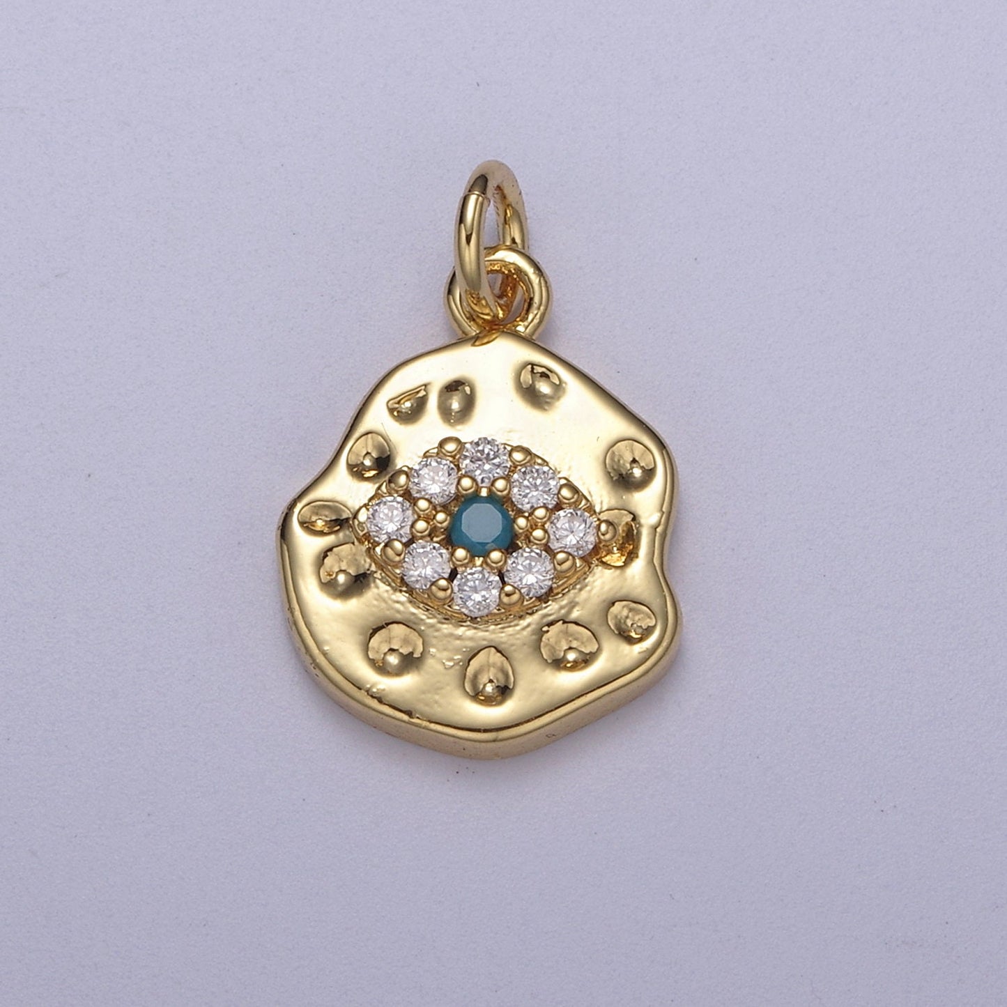 Mini Rustic Gold Filled Evil Eye Charm for Add on Charm Cubic Amulet Jewelry N-351, N-352, N-353, N-354