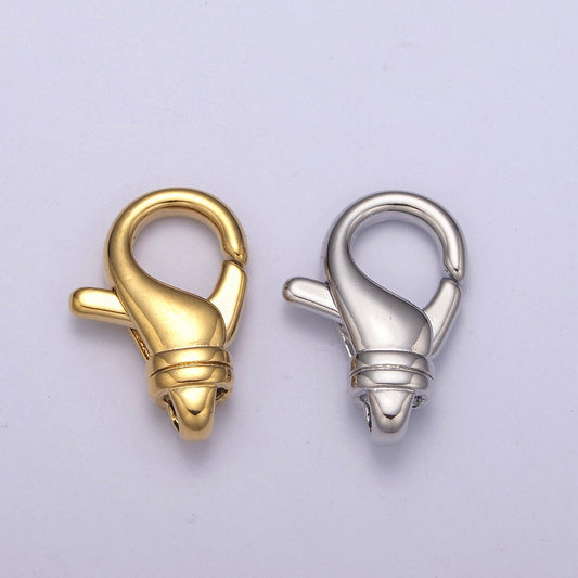 Silver / Gold Lobster Clasps - Teardrop 24K Gold Filled Clasp for Jewelry Making Findings L-588/L-589