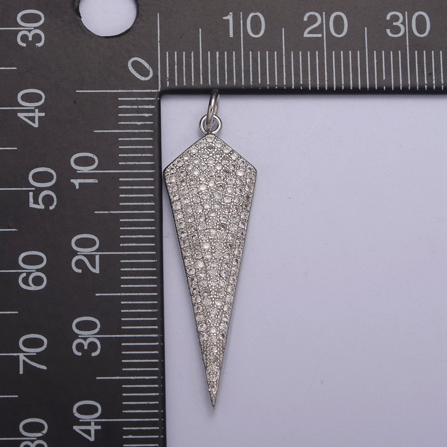 Triangle Pendant, Cubic Triangle Charm Gold Filled Triangle Arrowhead, Silver Arrowhead Charm, Triangle Charm N-324 / N-325