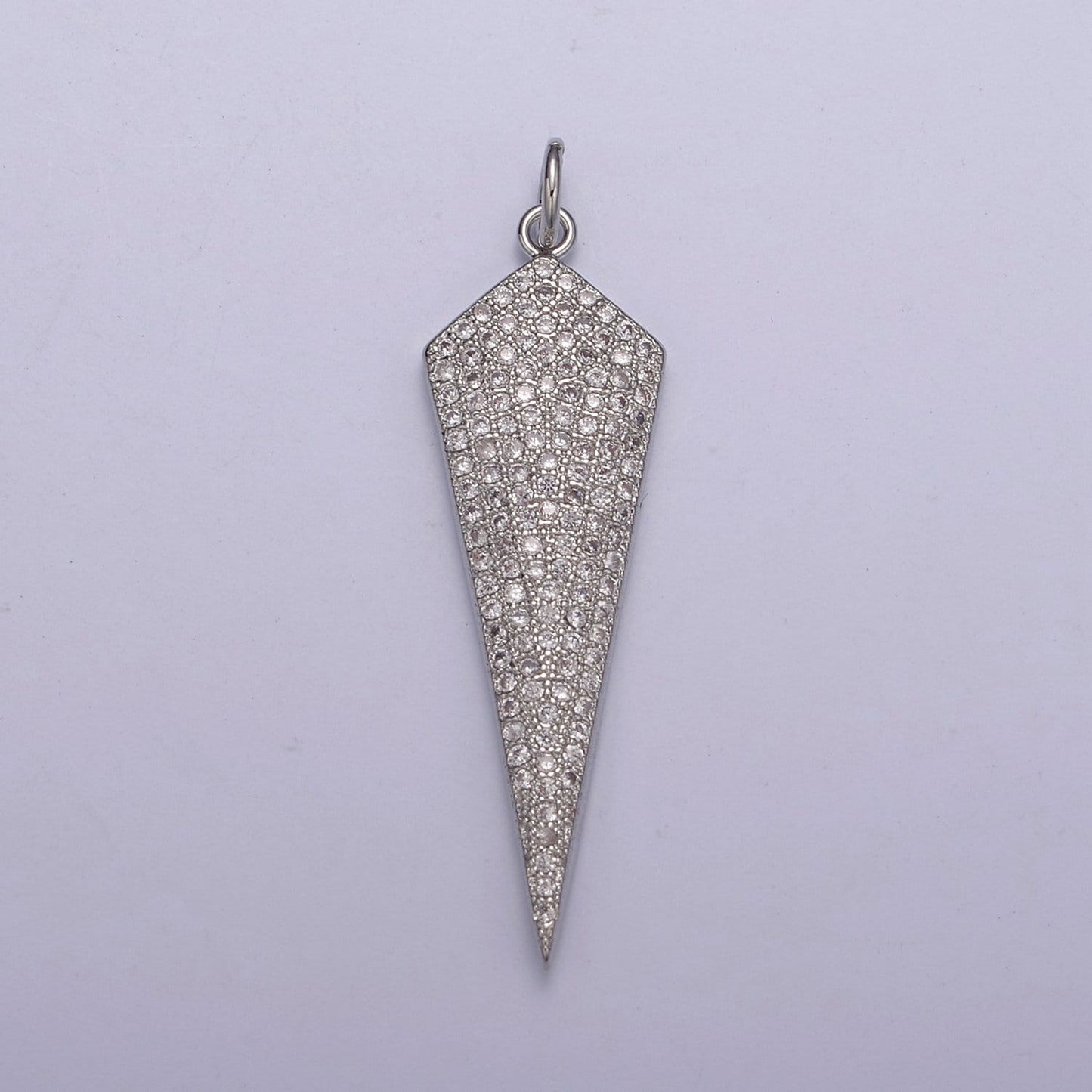 Triangle Pendant, Cubic Triangle Charm Gold Filled Triangle Arrowhead, Silver Arrowhead Charm, Triangle Charm N-324 / N-325