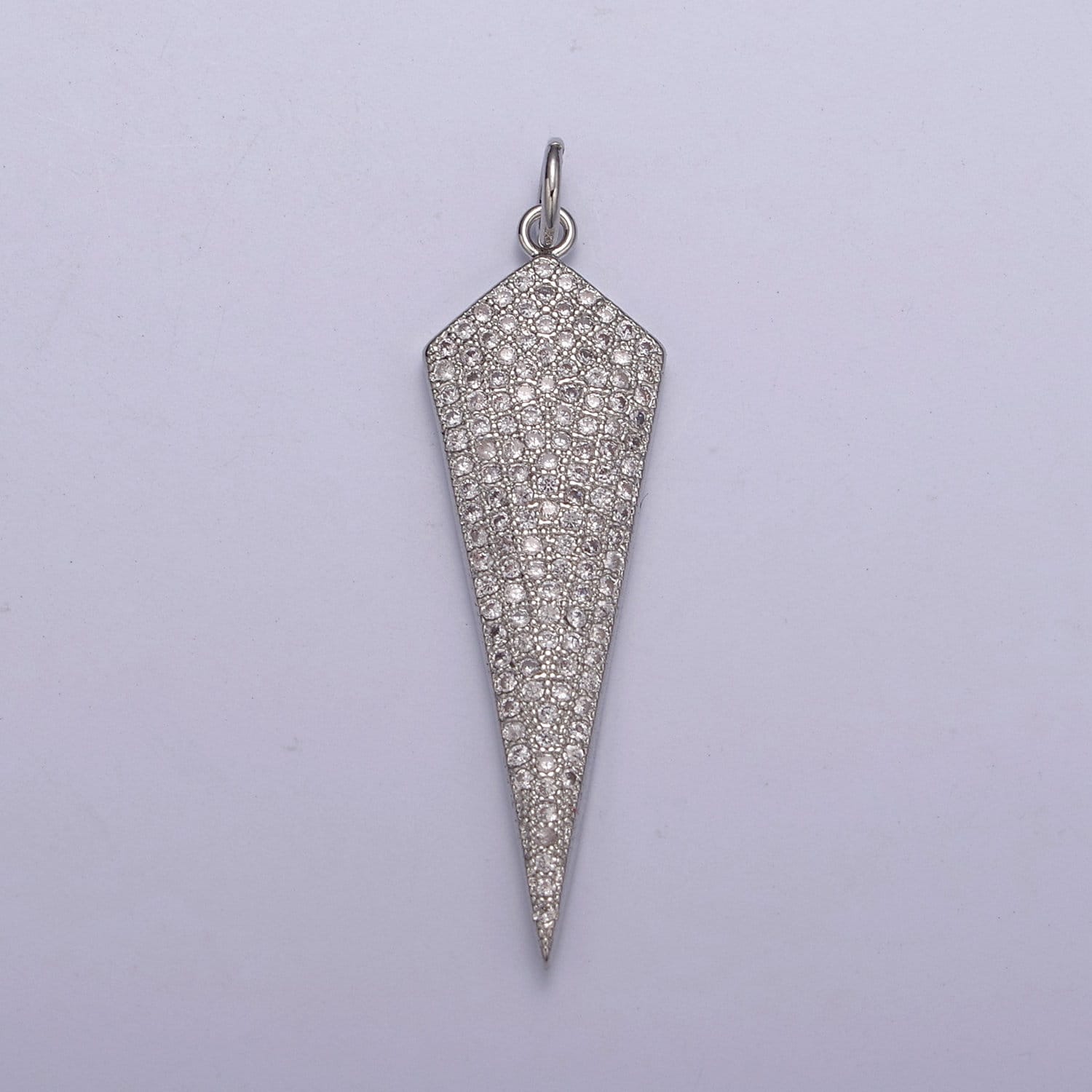 Triangle Pendant, Cubic Triangle Charm Gold Filled Triangle Arrowhead, Silver Arrowhead Charm, Triangle Charm N-324 / N-325