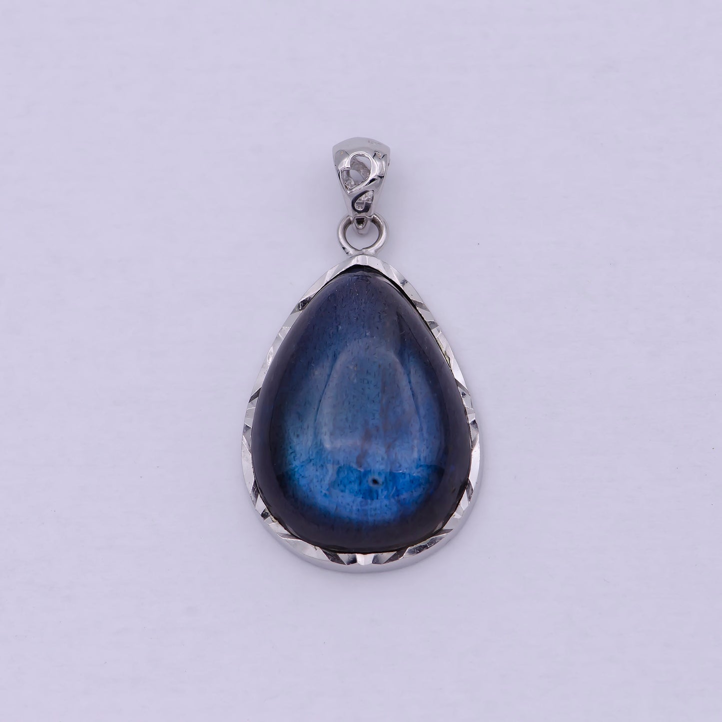Blue Waterdrop Moonstone Charm Pear Cut Blue Moonstone Pendant, White Gold Charm For Bracelet Necklace Supply DIY Jewelry- Leo 1575