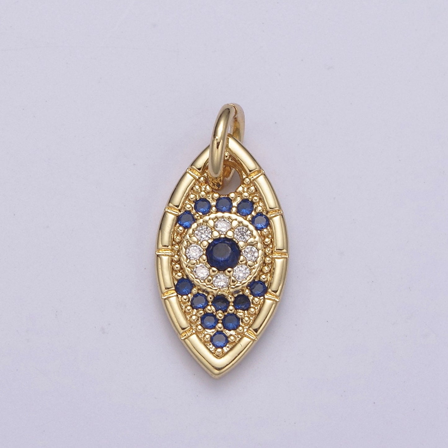 Gold Evil Eye Charm, Gold Eye Charm With Cubic Zirconia, Protecting Eye Charm, Dainty Eye Charm, Protecting Jewelry N-328 / N-329 / N-330