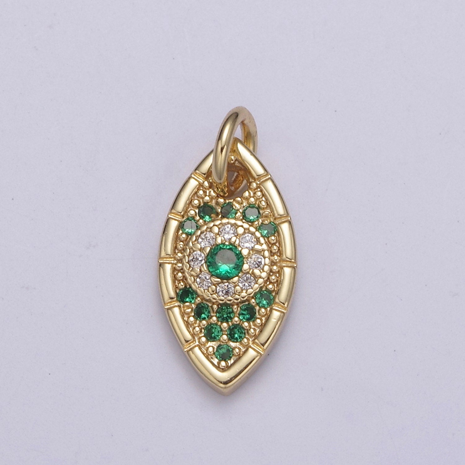 Gold Evil Eye Charm, Gold Eye Charm With Cubic Zirconia, Protecting Eye Charm, Dainty Eye Charm, Protecting Jewelry N-328 / N-329 / N-330