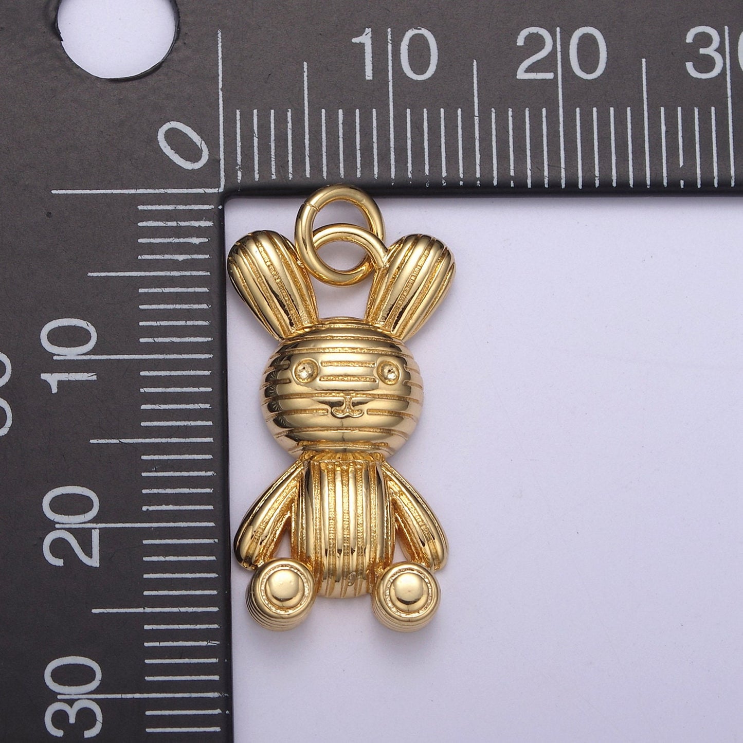Gold Balloon Rabbit Charm Silver Figurine Statue Balloon Rabbit Pendant N-256 / N-257