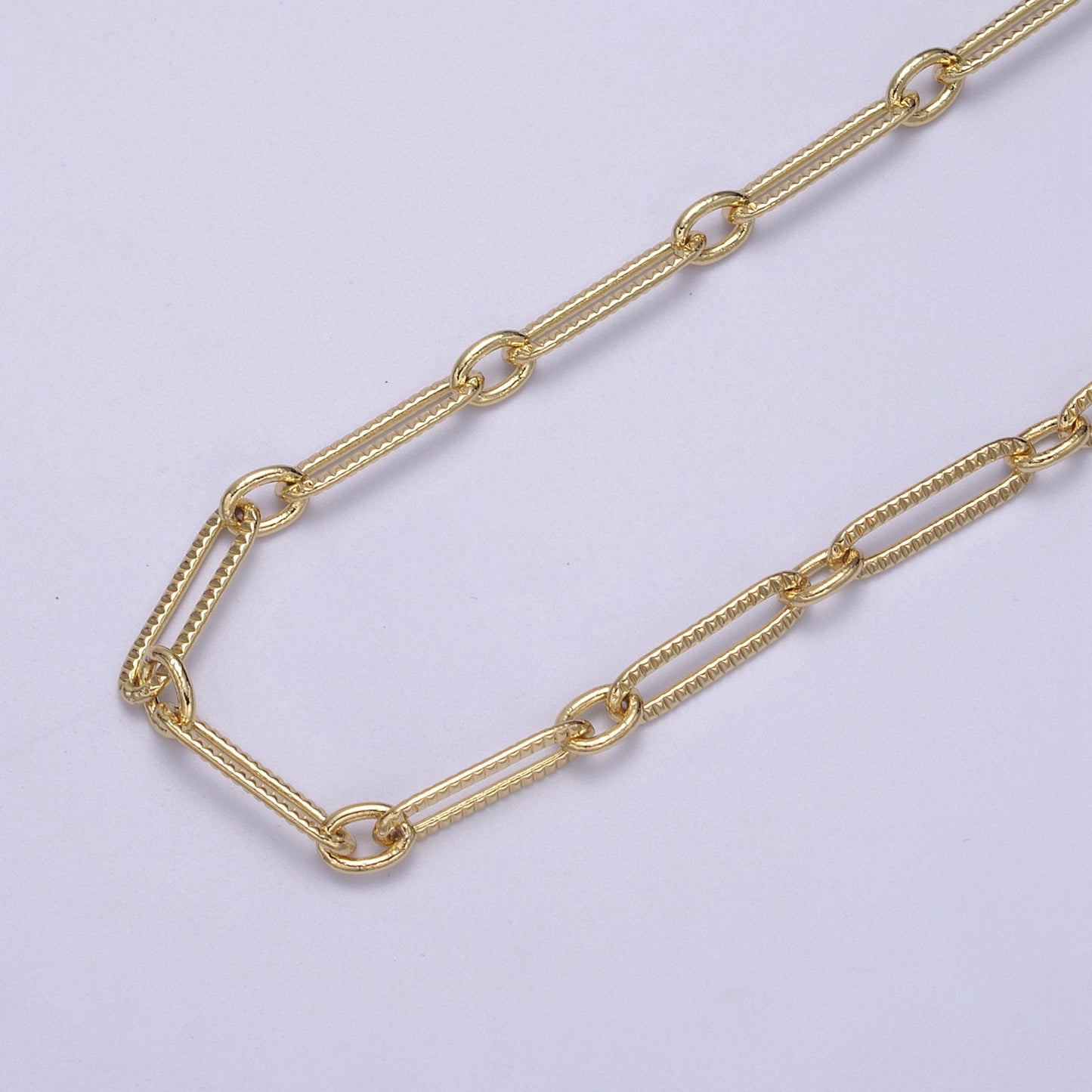 Gold Oval Cable Paperclip Chain by Yard, Link Cable Thick Elongate Chain, Wholesale bulk Roll Chain Jewelry Making 18.7x5.1mm, ROLL-609,610