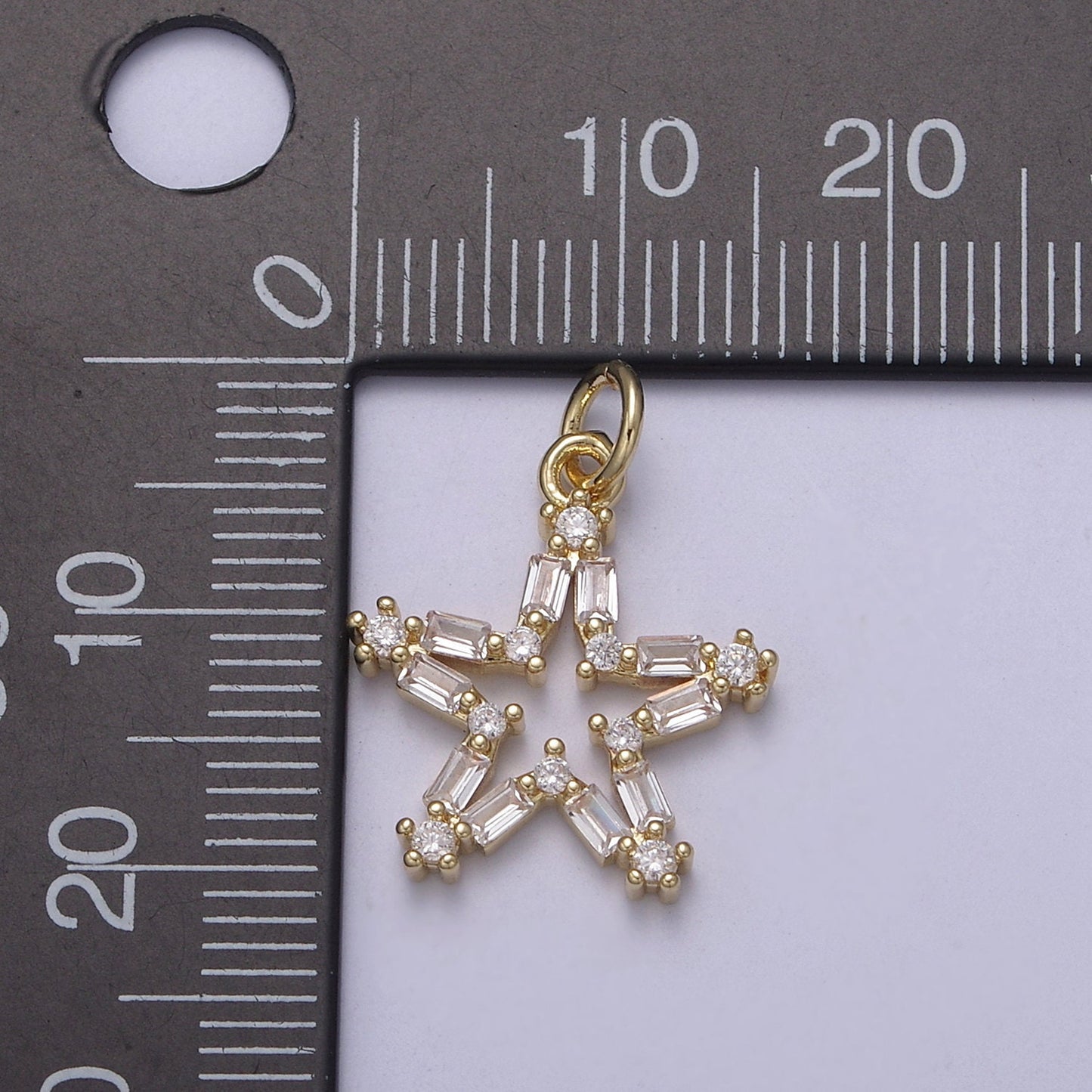 Tiny CZ Bright Stars Cubic Zirconia Small Starburst North Star Pendant - Gold Filled CZ Drop Charm Pendant, Celestial Jewelry, Pointed Stars