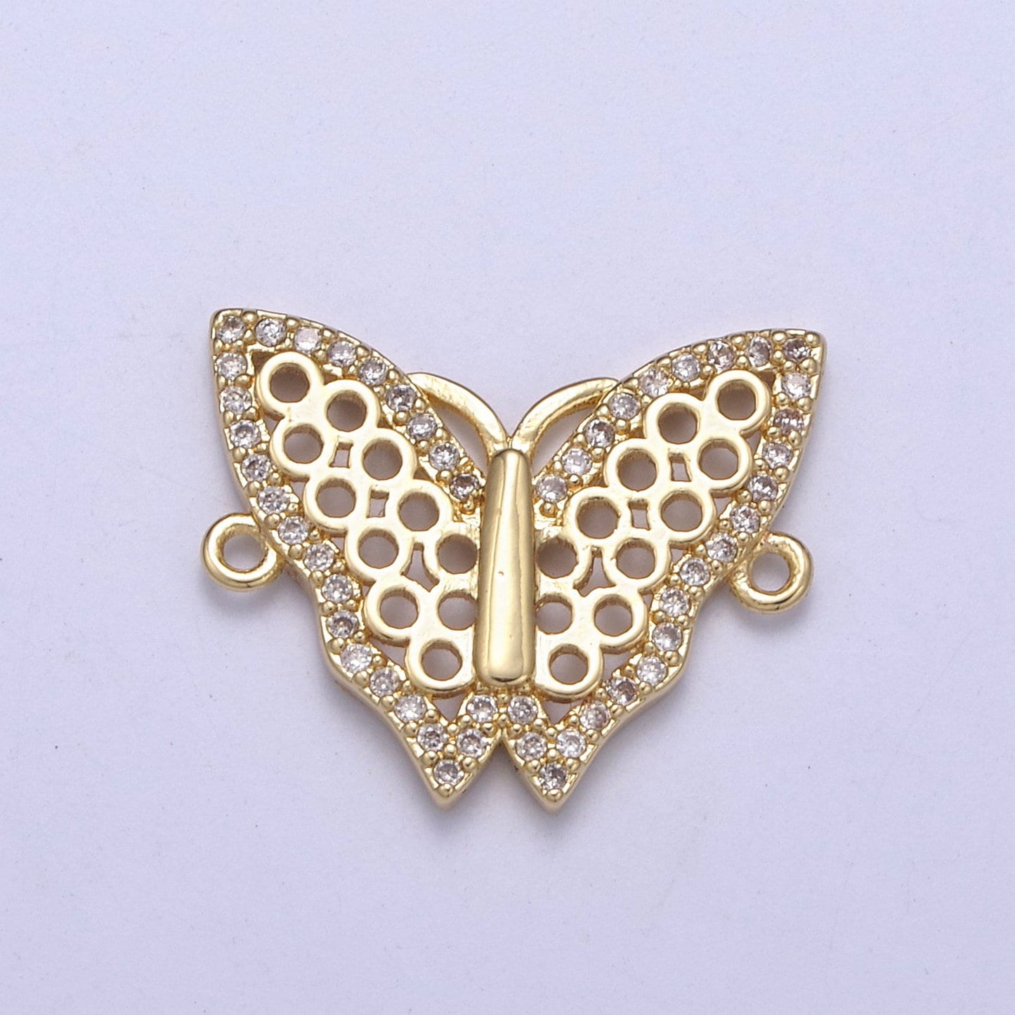 Dainty Gold Mariposa Butterfly Charm Connector for Bracelet Necklace Supply F-682