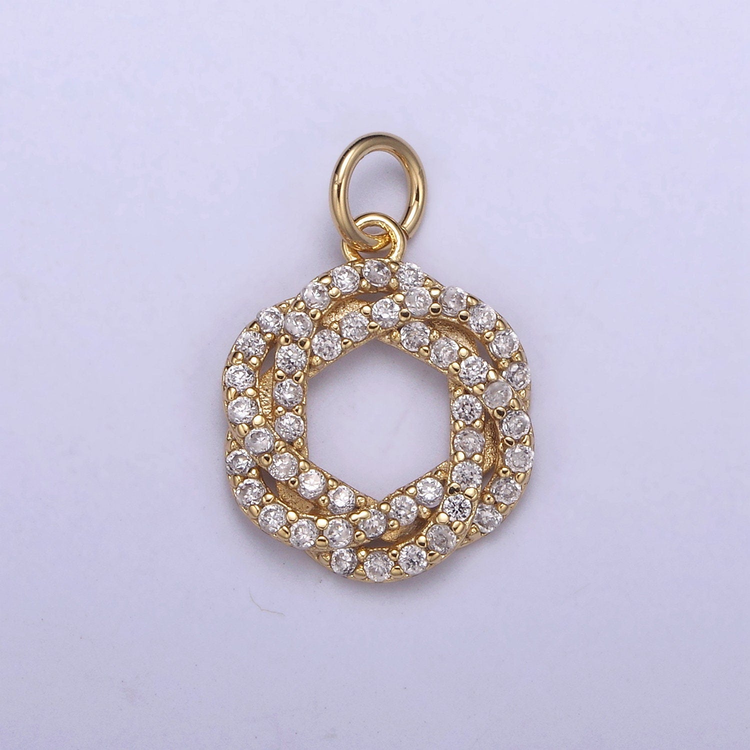 Dainty Flower Charms, Micro Pave Floral Pendant Jewelry 14K Gold Filled Flower Charm Add on Pendant N-410