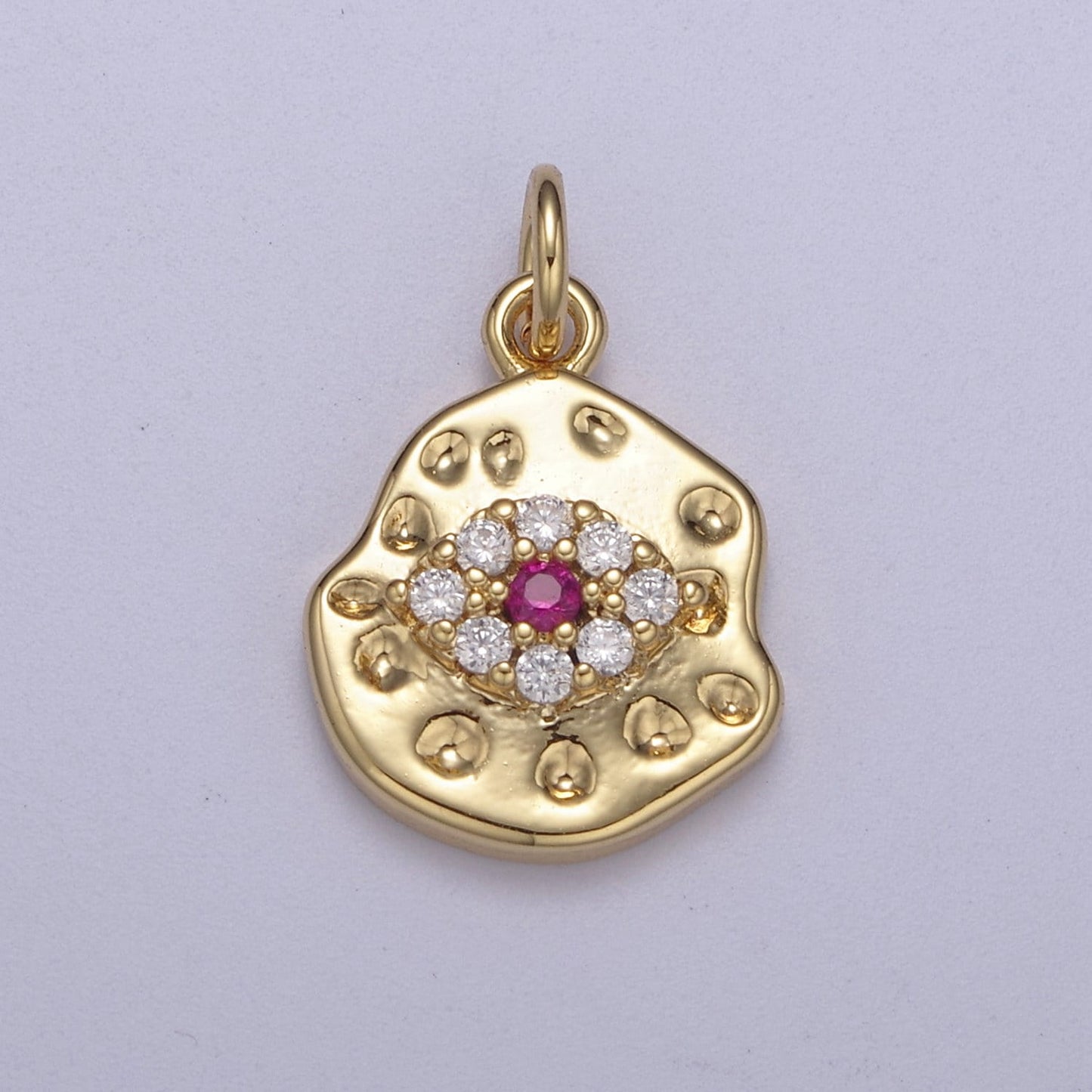 Mini Rustic Gold Filled Evil Eye Charm for Add on Charm Cubic Amulet Jewelry N-351, N-352, N-353, N-354
