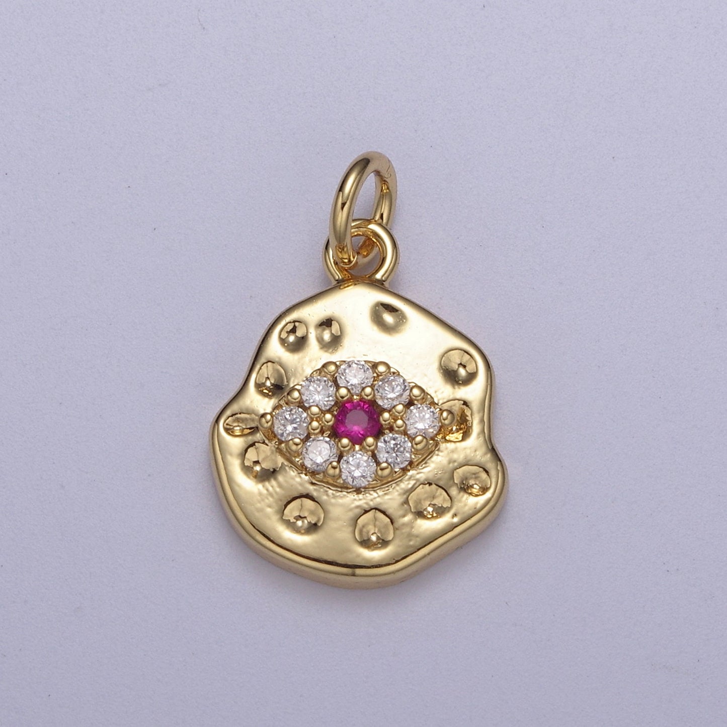 Mini Rustic Gold Filled Evil Eye Charm for Add on Charm Cubic Amulet Jewelry N-351, N-352, N-353, N-354