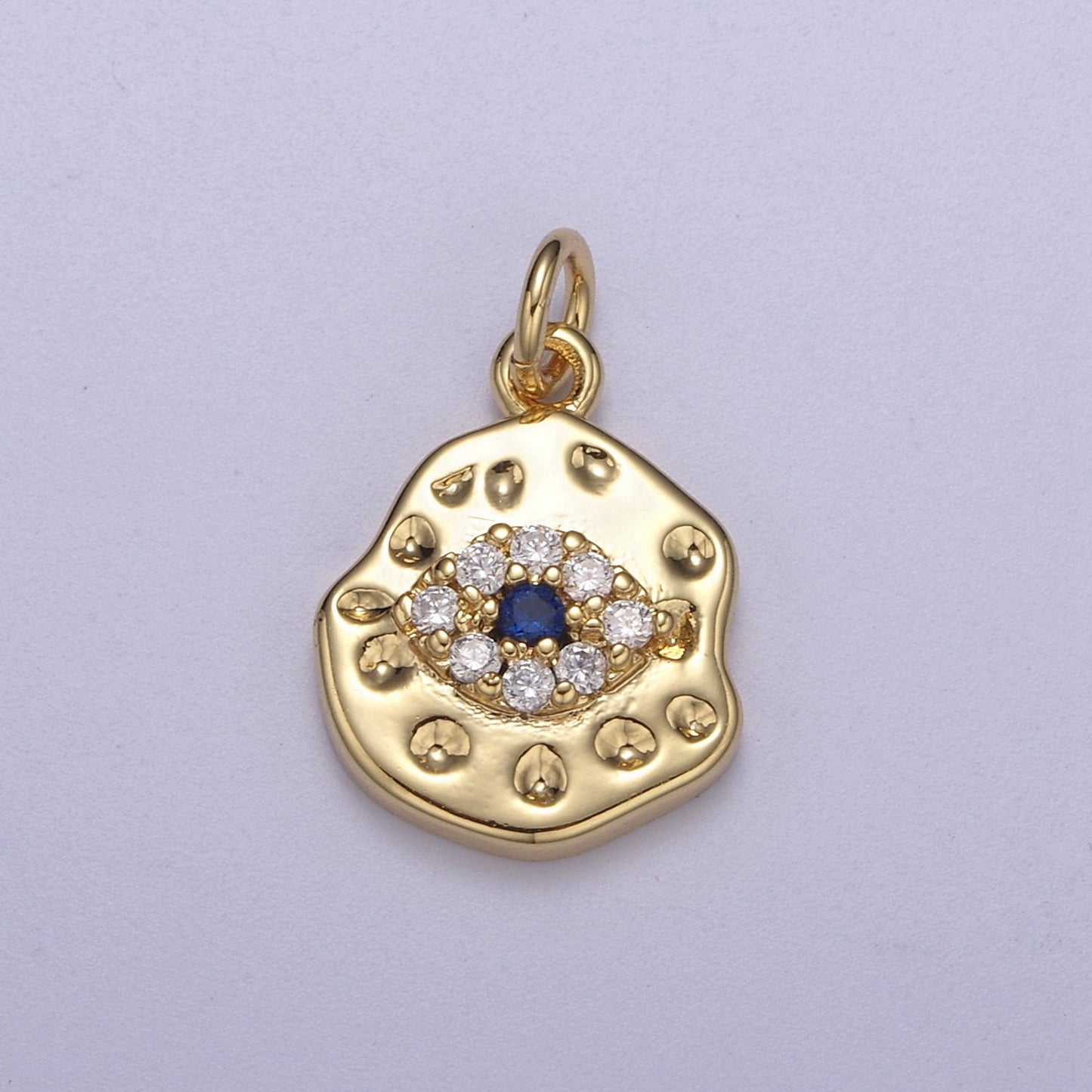 Mini Rustic Gold Filled Evil Eye Charm for Add on Charm Cubic Amulet Jewelry N-351, N-352, N-353, N-354