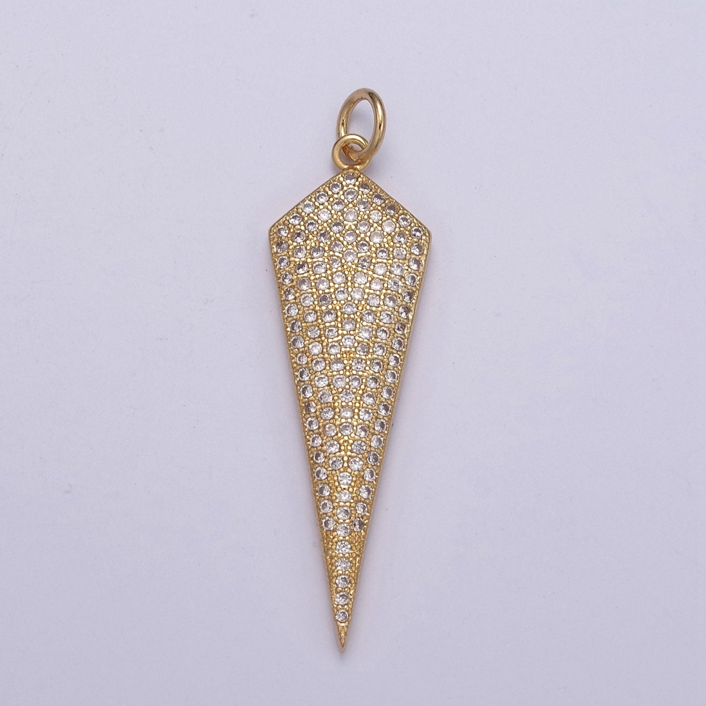 Triangle Pendant, Cubic Triangle Charm Gold Filled Triangle Arrowhead, Silver Arrowhead Charm, Triangle Charm N-324 / N-325