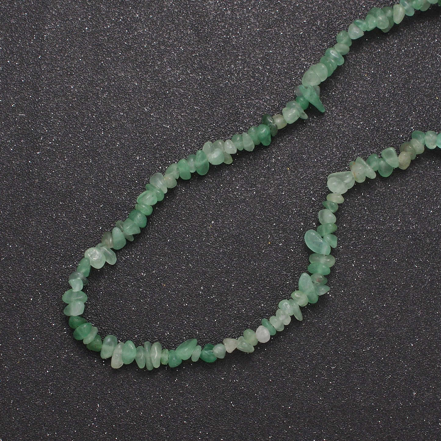 Green Aventurine Beaded Necklace - 17.5" Chip Necklace Healing Crystals, Gemstone Necklace, Handmade Jewelry, Crystal Necklace WA-643