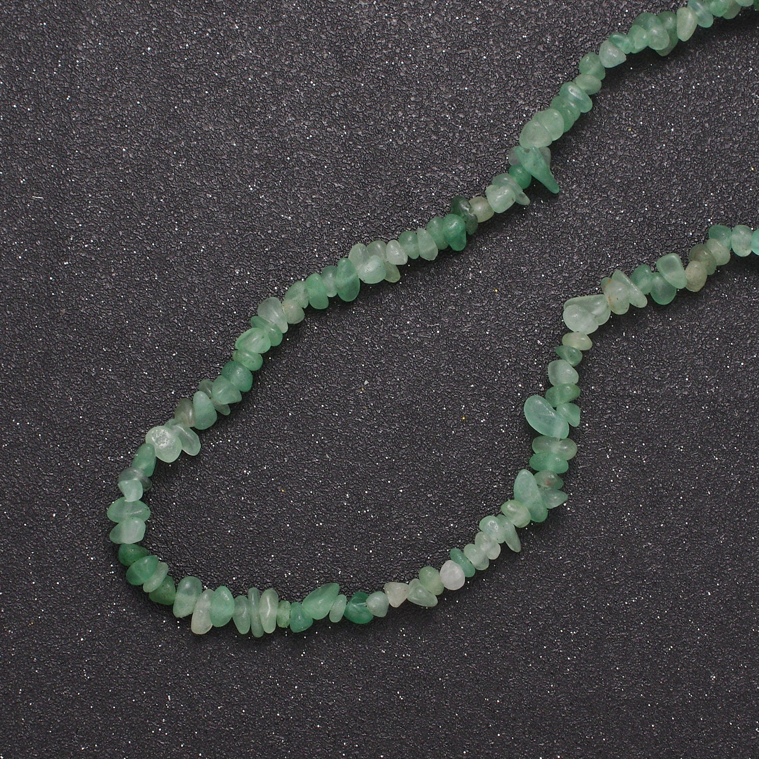 Green Aventurine Beaded Necklace - 17.5" Chip Necklace Healing Crystals, Gemstone Necklace, Handmade Jewelry, Crystal Necklace WA-643