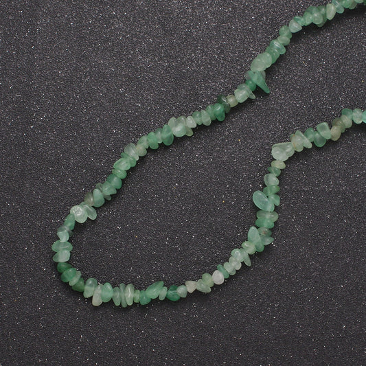 Green Aventurine Beaded Necklace - 17.5" Chip Necklace Healing Crystals, Gemstone Necklace, Handmade Jewelry, Crystal Necklace WA-643