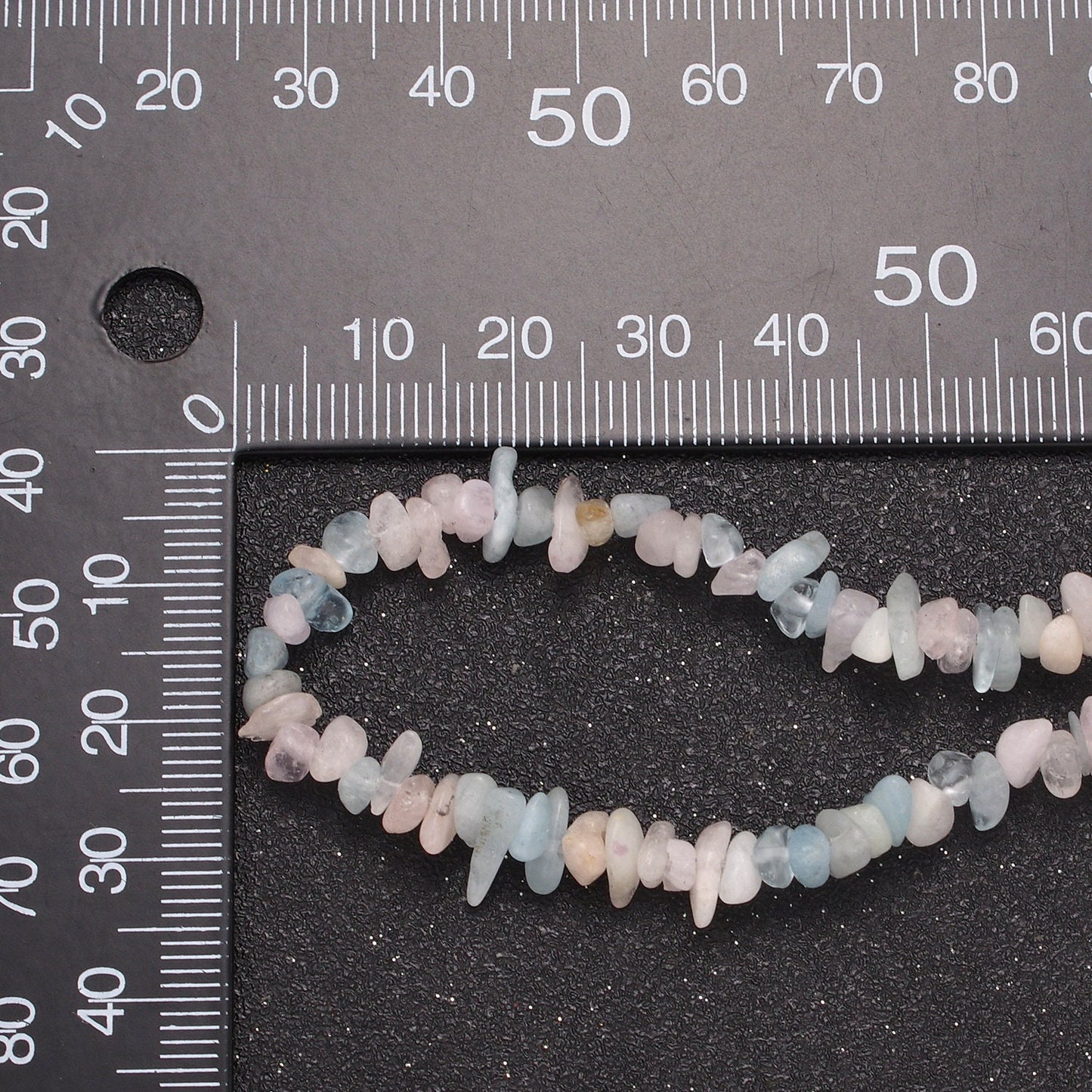 Pink Blue Morganite Beaded Necklace - 17.7" Chip Necklace Healing Crystals, Gemstone Necklace, Handmade Jewelry, Crystal Necklace WA-647