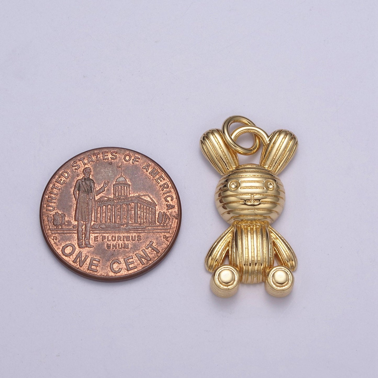 Gold Balloon Rabbit Charm Silver Figurine Statue Balloon Rabbit Pendant N-256 / N-257