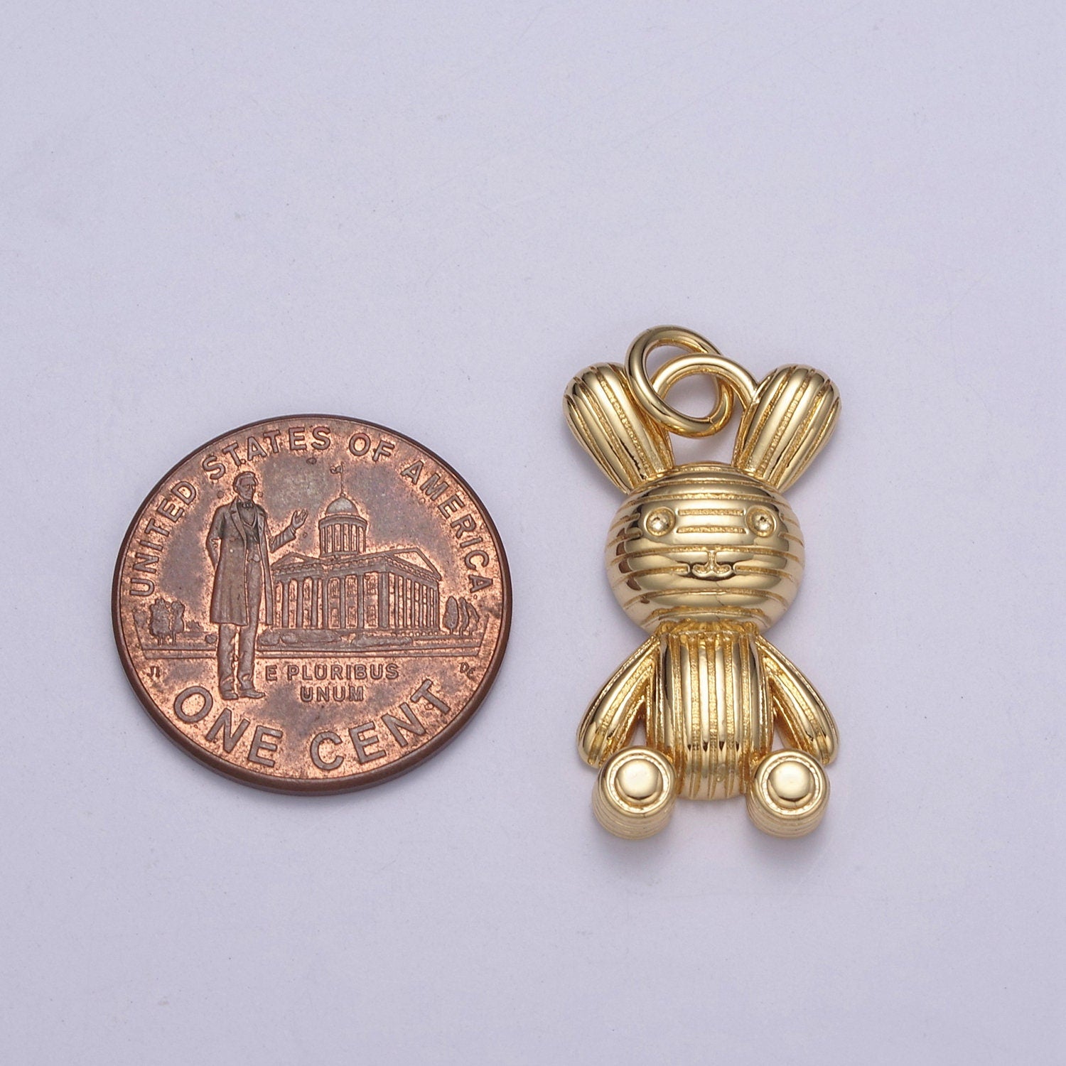 Gold Balloon Rabbit Charm Silver Figurine Statue Balloon Rabbit Pendant N-256 / N-257