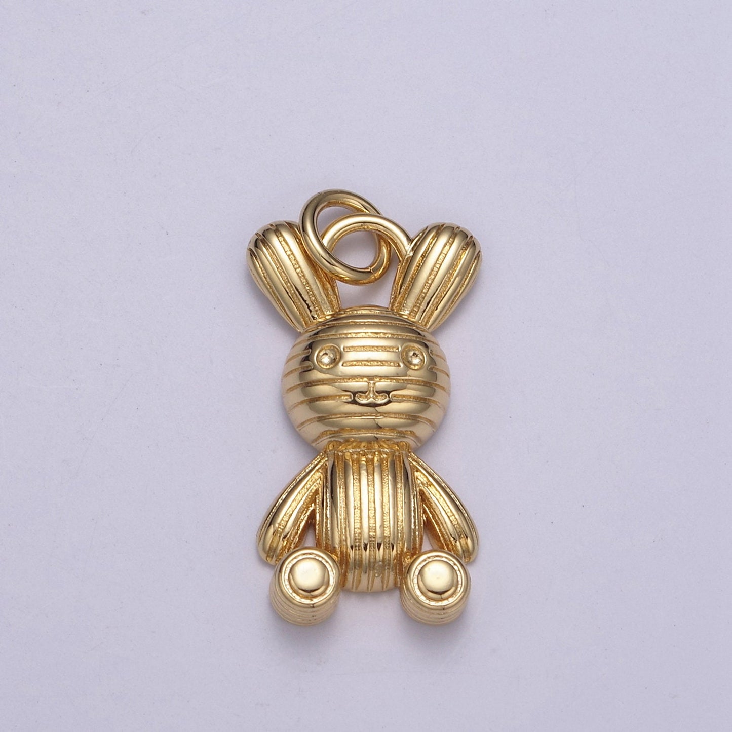 Gold Balloon Rabbit Charm Silver Figurine Statue Balloon Rabbit Pendant N-256 / N-257