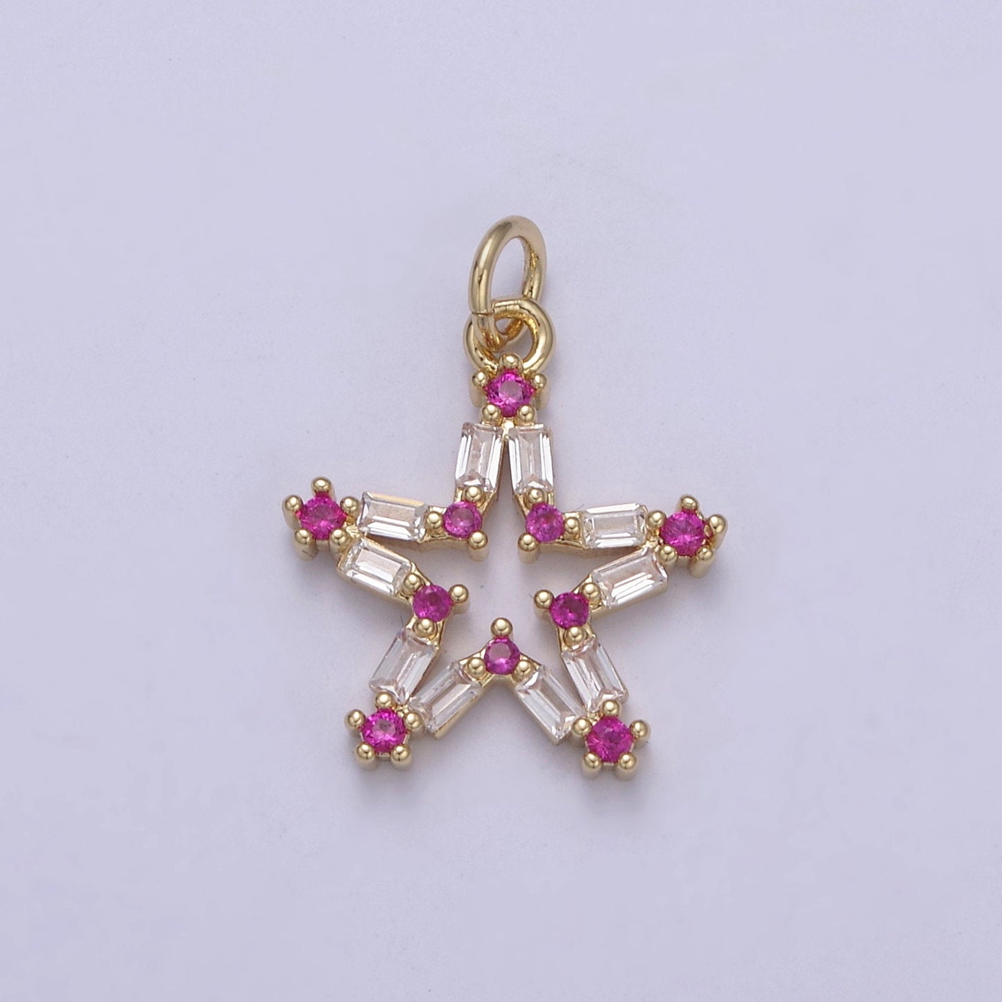 Tiny CZ Bright Stars Cubic Zirconia Small Starburst North Star Pendant - Gold Filled CZ Drop Charm Pendant, Celestial Jewelry, Pointed Stars