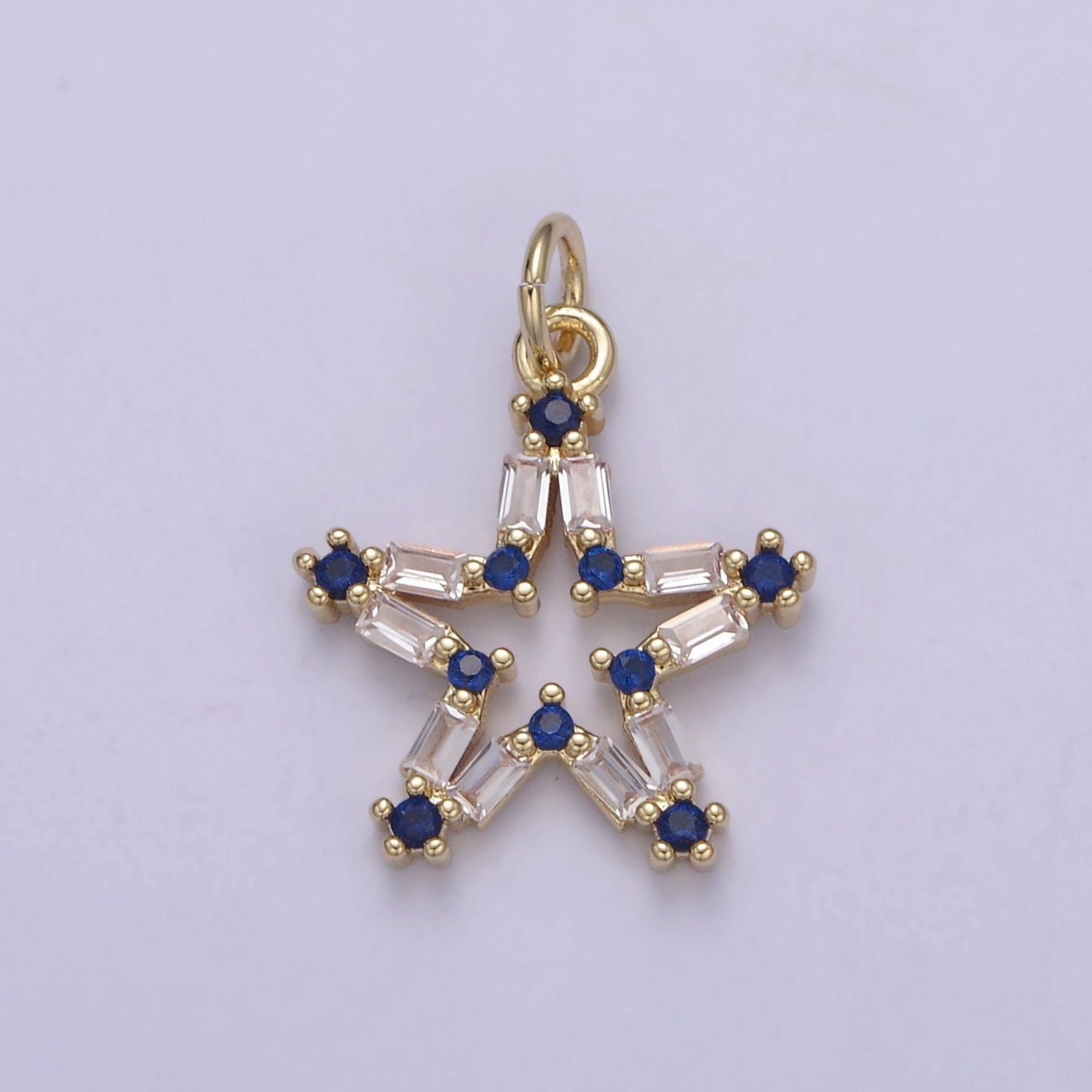 Tiny CZ Bright Stars Cubic Zirconia Small Starburst North Star Pendant - Gold Filled CZ Drop Charm Pendant, Celestial Jewelry, Pointed Stars