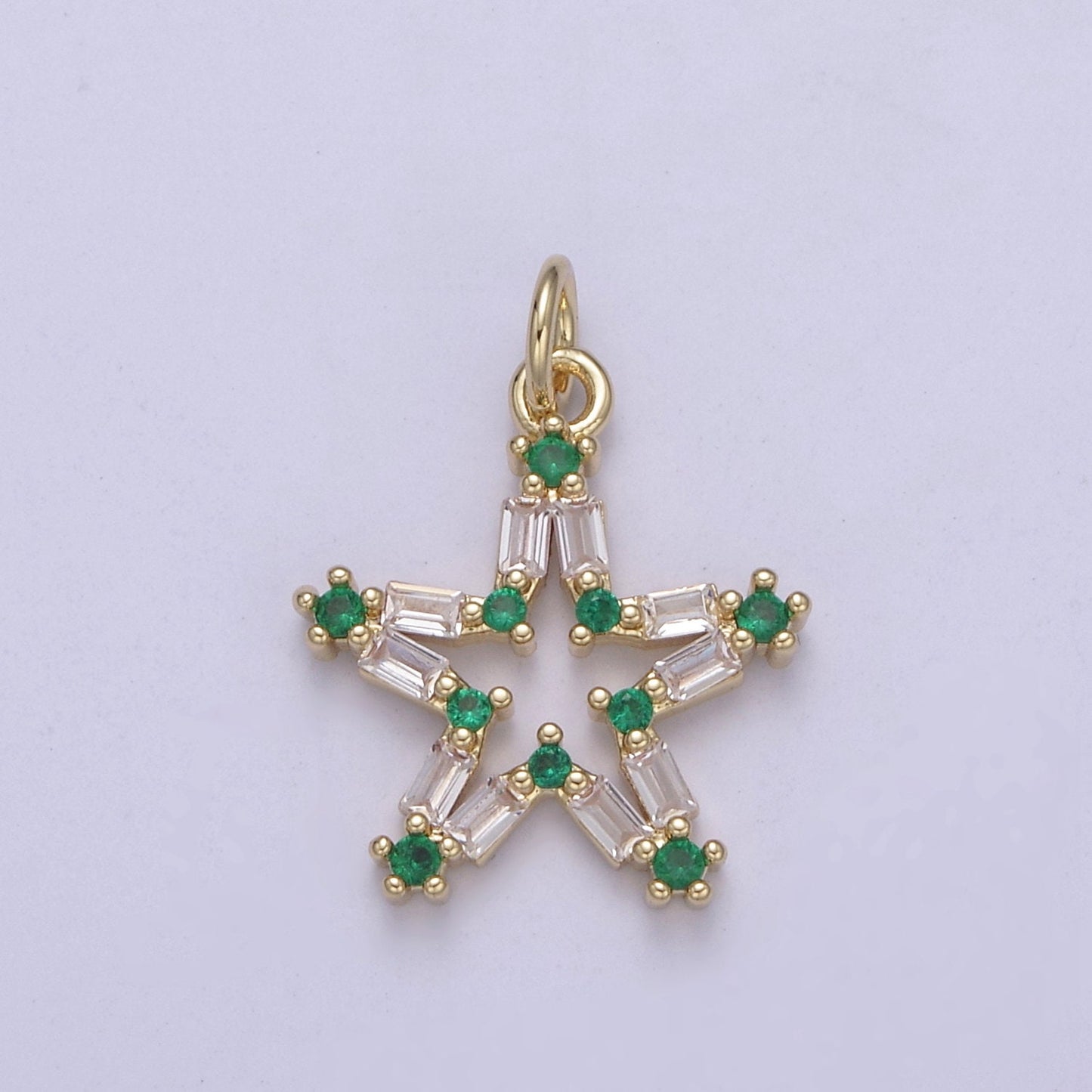 Tiny CZ Bright Stars Cubic Zirconia Small Starburst North Star Pendant - Gold Filled CZ Drop Charm Pendant, Celestial Jewelry, Pointed Stars