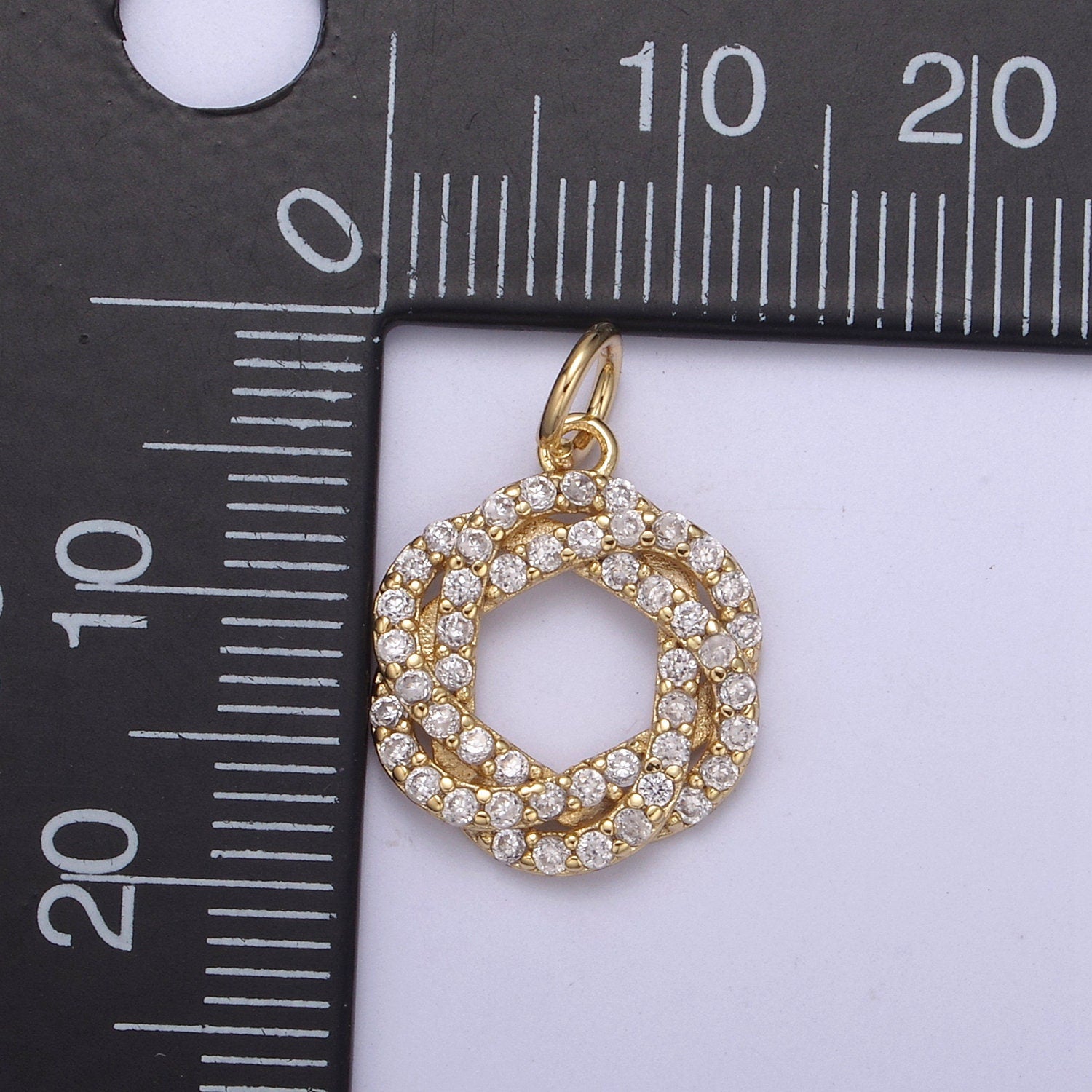 Dainty Flower Charms, Micro Pave Floral Pendant Jewelry 14K Gold Filled Flower Charm Add on Pendant N-410