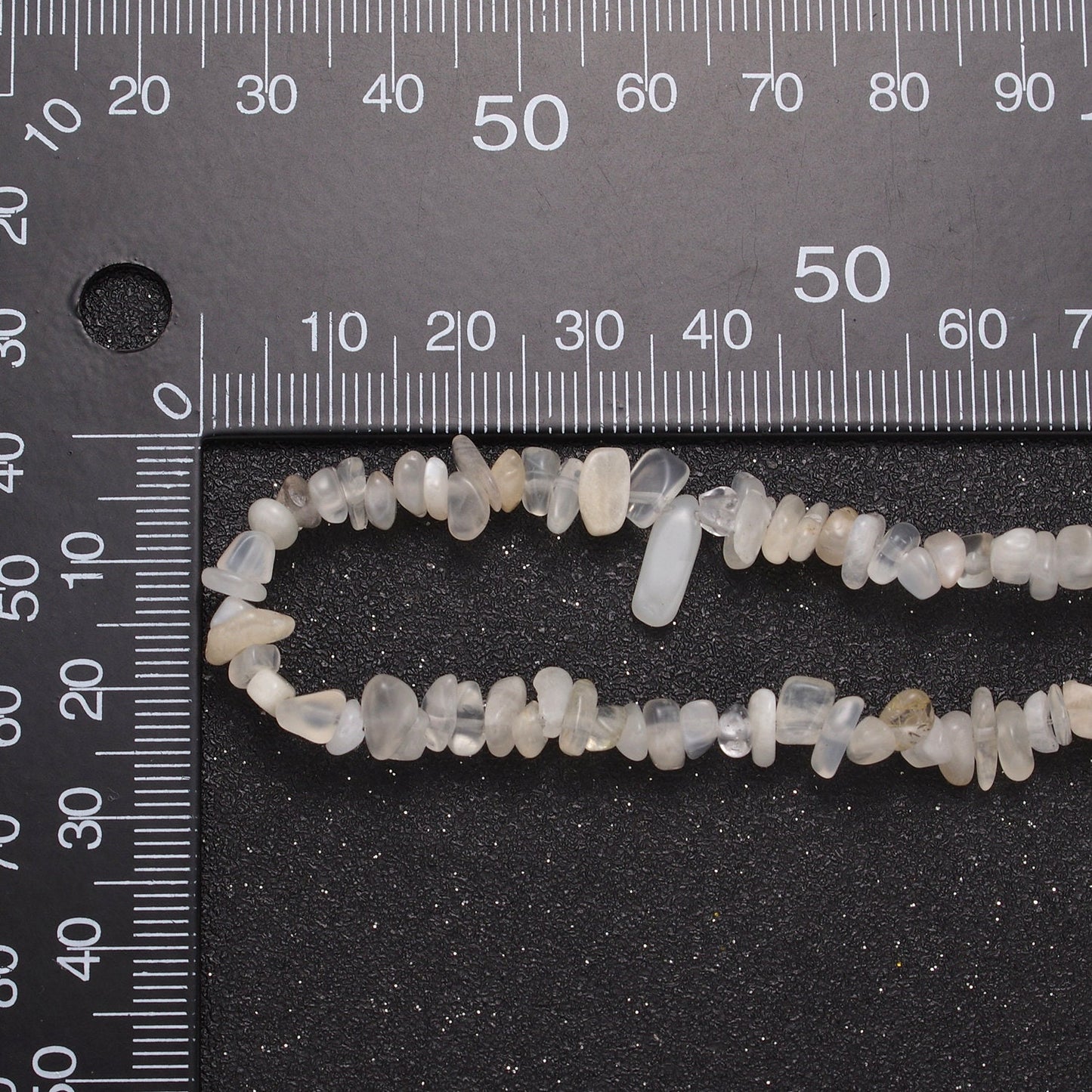 White Moonstone Beaded Necklace - 18" Chip Necklace Healing Crystals, Gemstone Necklace, Handmade Jewelry, Crystal Necklace WA-633