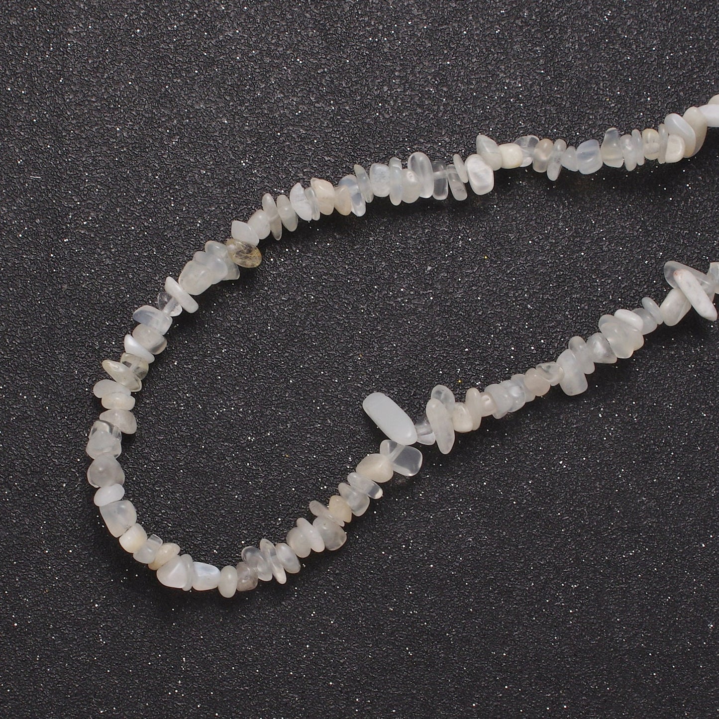 White Moonstone Beaded Necklace - 18" Chip Necklace Healing Crystals, Gemstone Necklace, Handmade Jewelry, Crystal Necklace WA-633