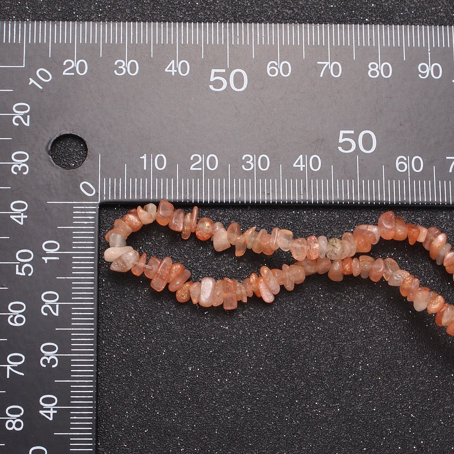 Orange Carnelian Beaded Necklace - 18.2" Chip Necklace Healing Crystals, Gemstone Necklace, Handmade Jewelry, Crystal Necklace WA-638