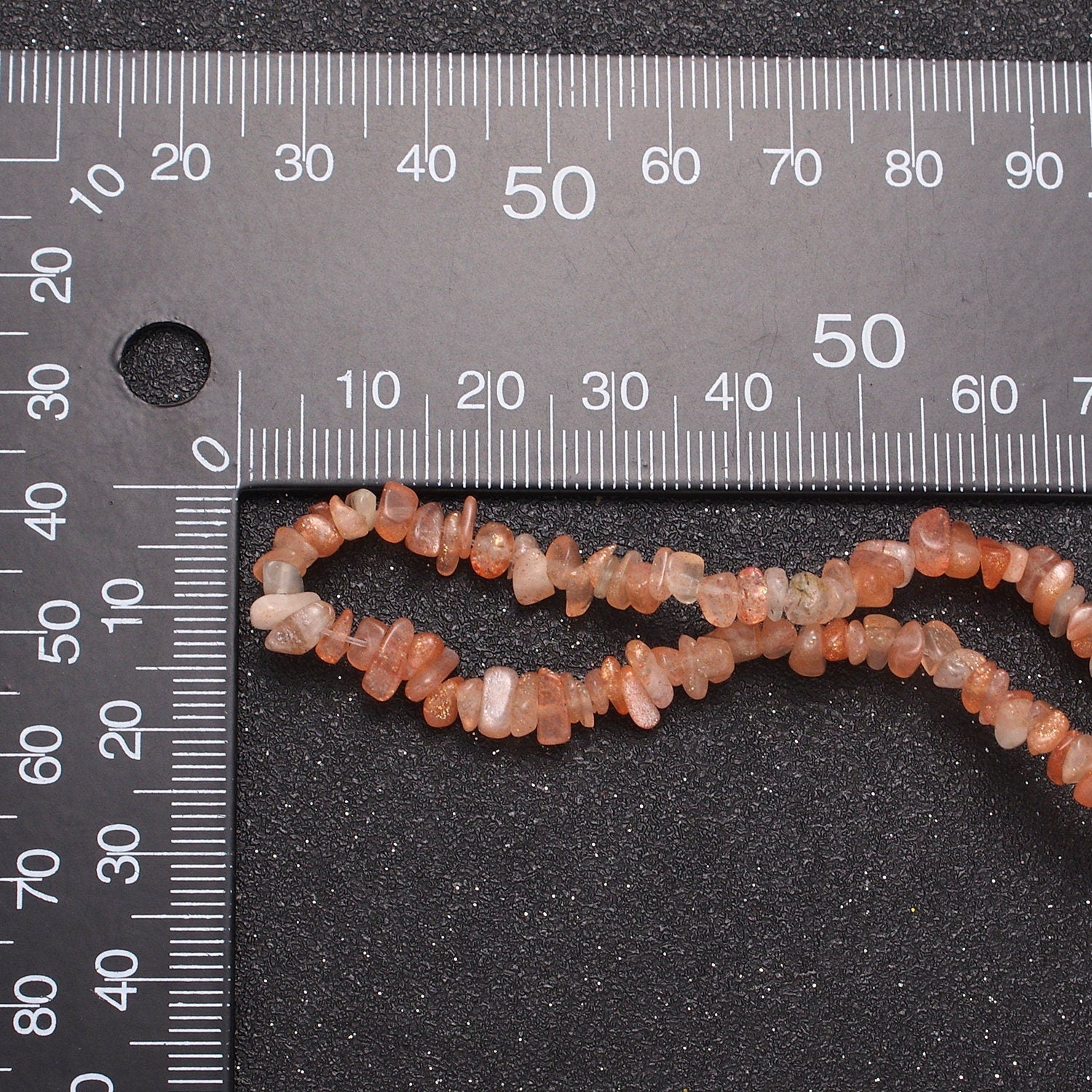 Orange Carnelian Beaded Necklace - 18.2" Chip Necklace Healing Crystals, Gemstone Necklace, Handmade Jewelry, Crystal Necklace WA-638