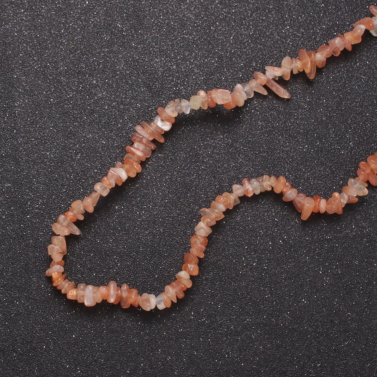 Orange Carnelian Beaded Necklace - 18.2" Chip Necklace Healing Crystals, Gemstone Necklace, Handmade Jewelry, Crystal Necklace WA-638