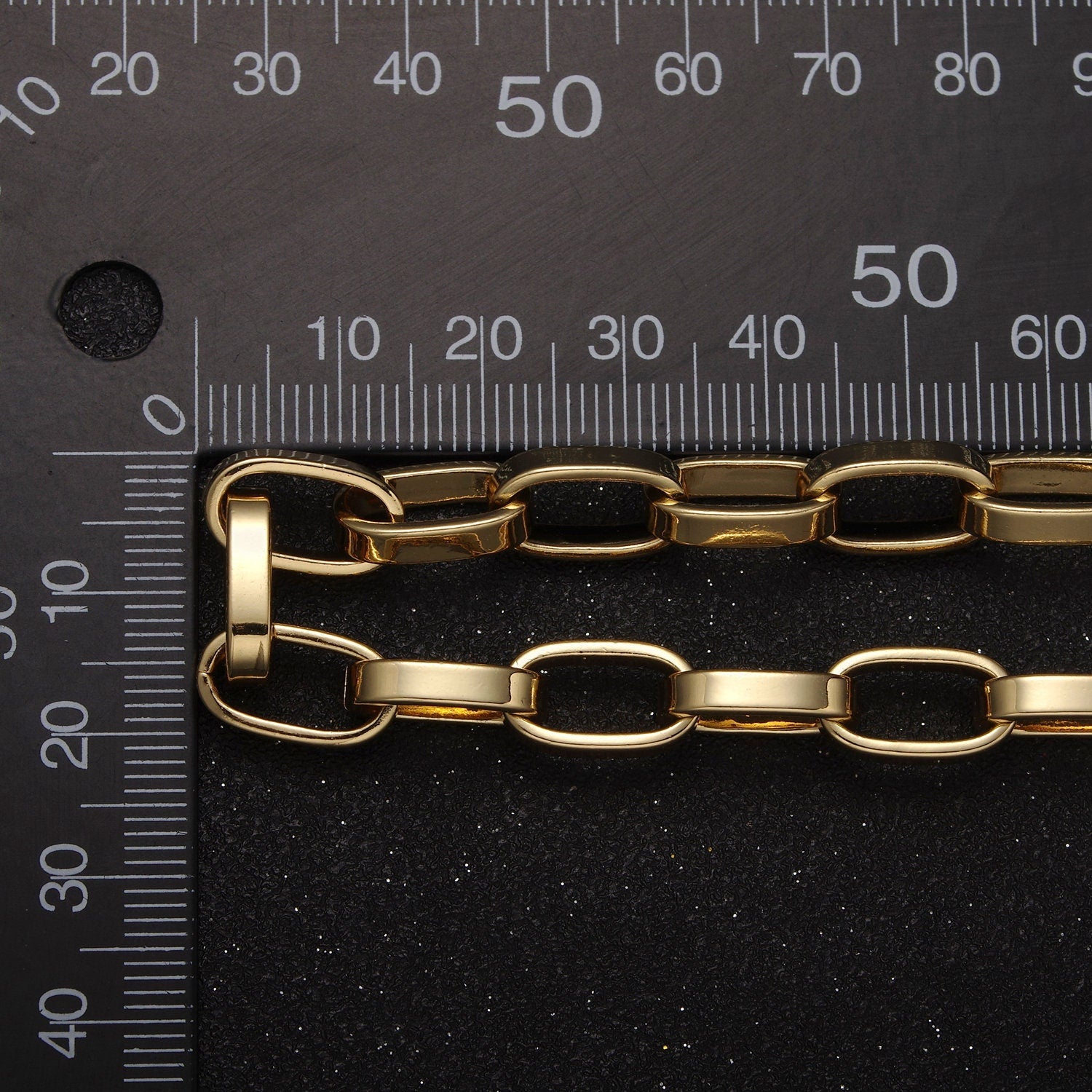 14X8mm Cable Paper Clip Chain, 24K Gold Filled Oval Wholesale Bulk Roll Chain For DIY Jewelry Necklace Making, 627