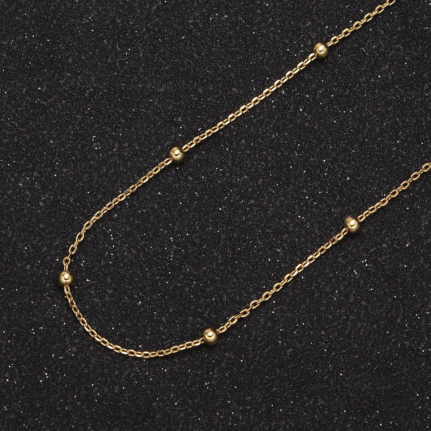 Dainty 24K Gold Filled Bead Wholesale Bulk Roll Chain by Yard, Width 2.5mm Satellite Cable in Gold & Silver Color For Jewelry Making, 633