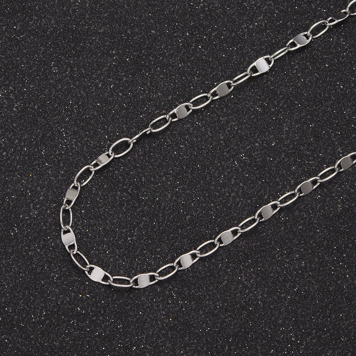 24K Gold Filled Anchor Cable Chain by Yard, 3mm Width Chain in Gold & Silver Color, Wholesale Bulk Roll Chain For Jewelry Making, 660