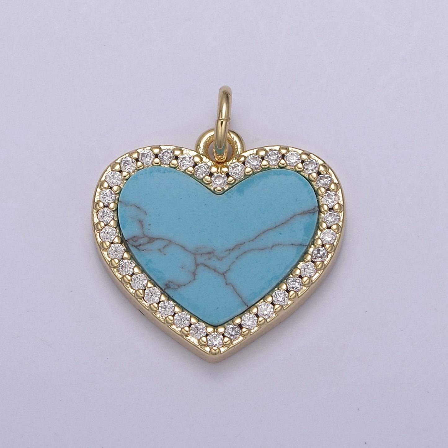Gemstone Heart Pendant Comes in Malachite, Abalone, Pearl, Turquoise, Tiger Eye Bohemian Findings | DIY Fashion Charm Add on Necklace N-896