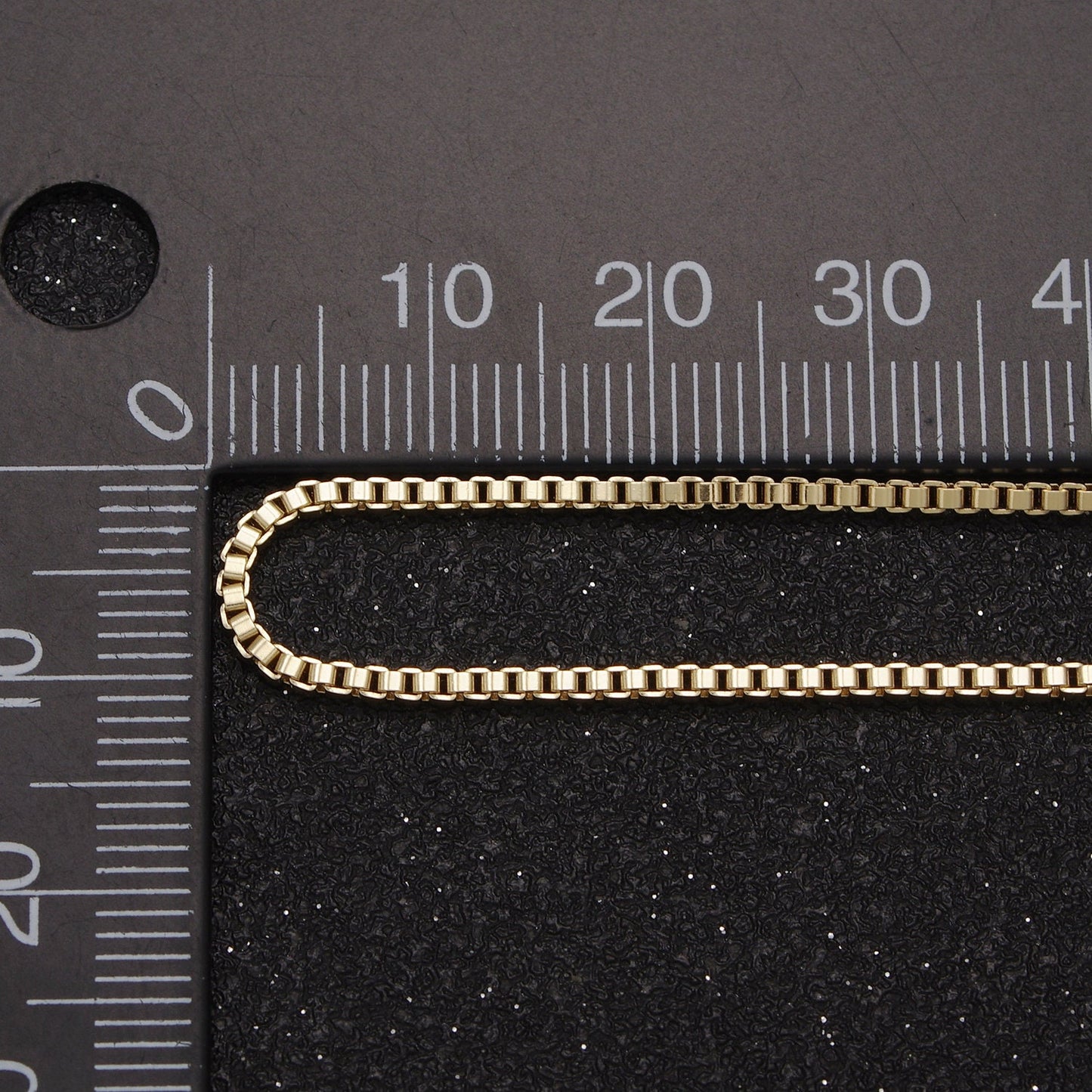 Dainty Box Chain 1mm width Chain Necklace 24K Gold Filled Ready to Wear 18" Long