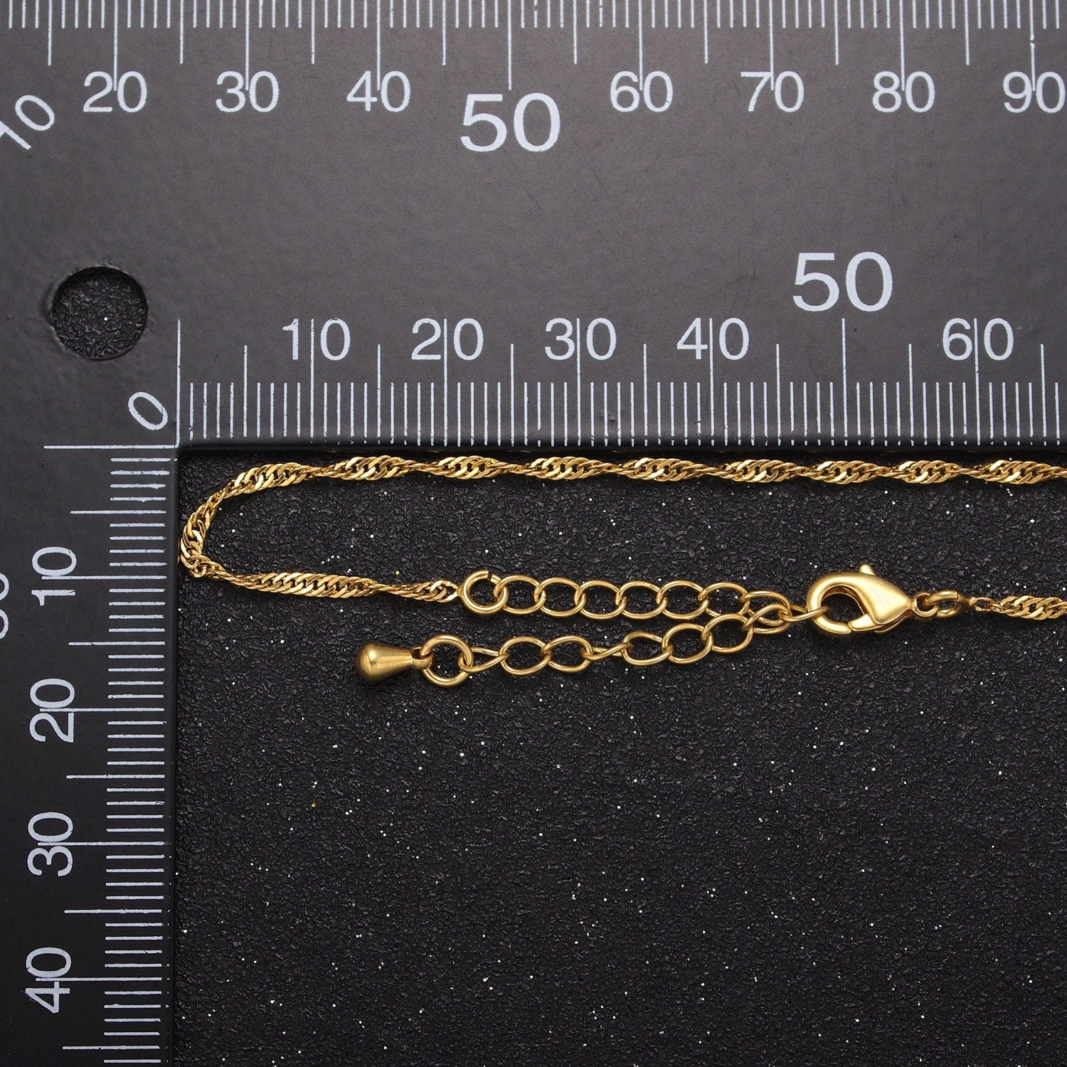 Wholesale 24K Gold Filled Yellow Gold Diamond Cut Singapore Chain 1.7mm Thin Dainty Delicate Necklace, Layered Necklace WA-727