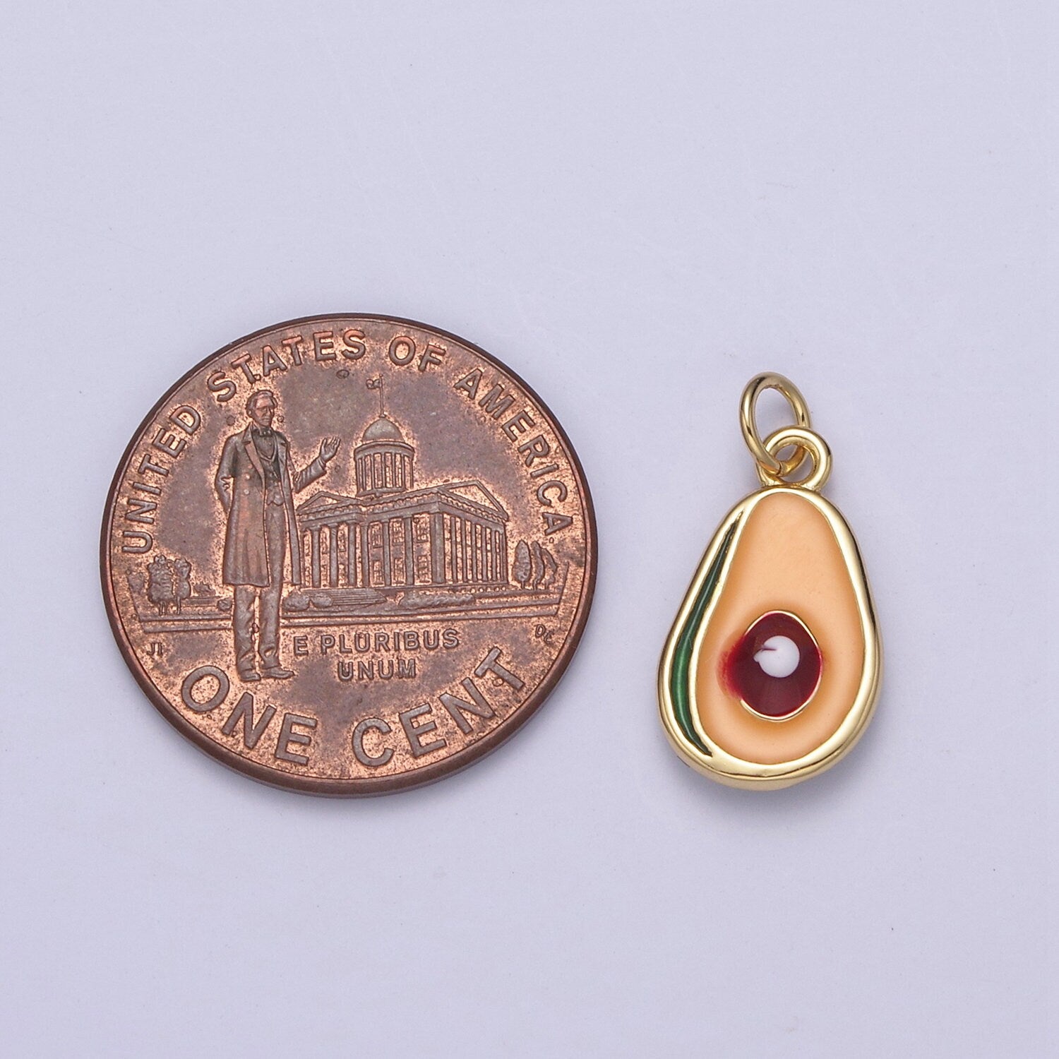 Dainty Avocado Charm Micro Alligator Pear Pendant | DIY Fashion Jewelry Add on Necklace Bracelet Earring | N-754