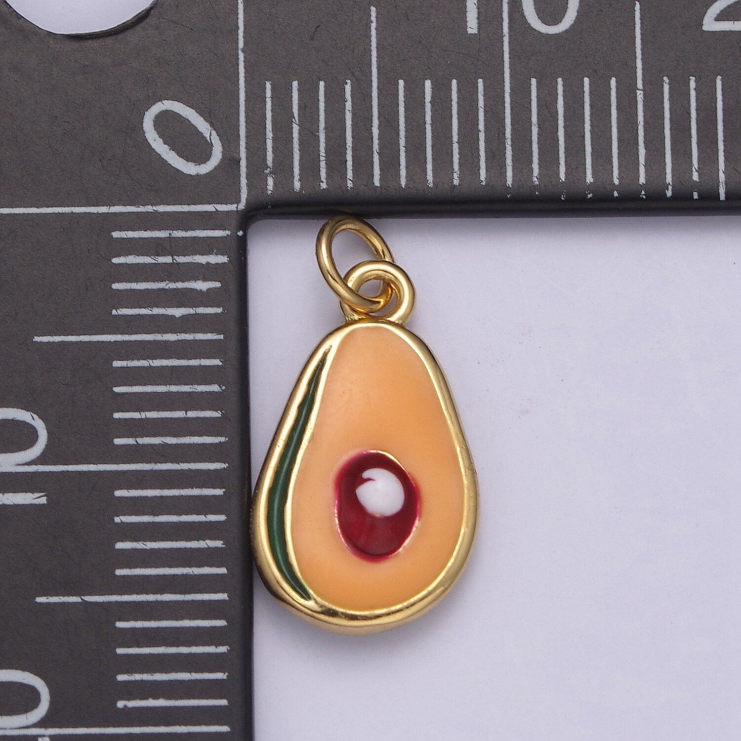 Dainty Avocado Charm Micro Alligator Pear Pendant | DIY Fashion Jewelry Add on Necklace Bracelet Earring | N-754
