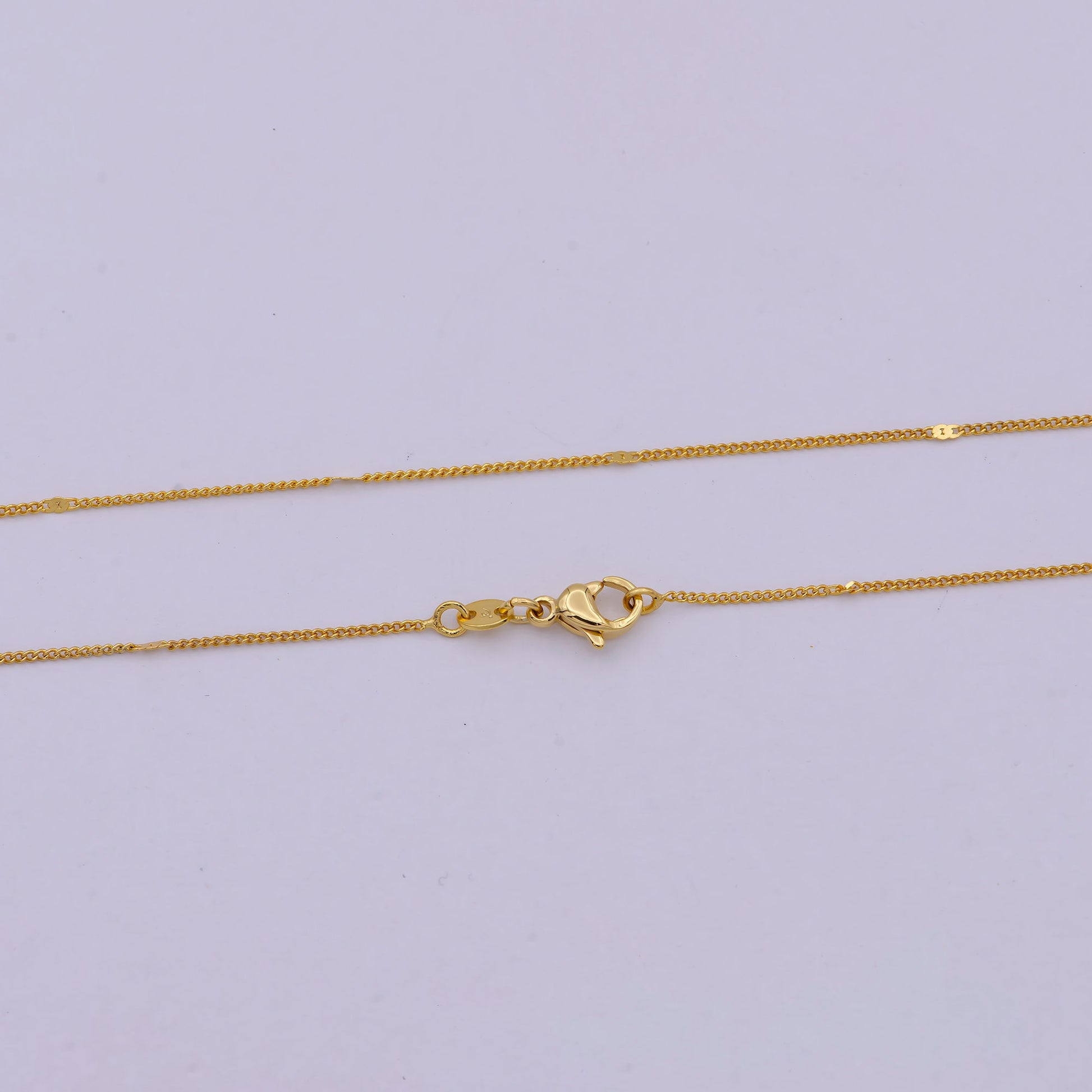Layering Necklace - Simple Chain Necklace - Curb Chain Necklace - Minimalist Jewelry 18 Inches Long 0.9 mm Thick | WA-539