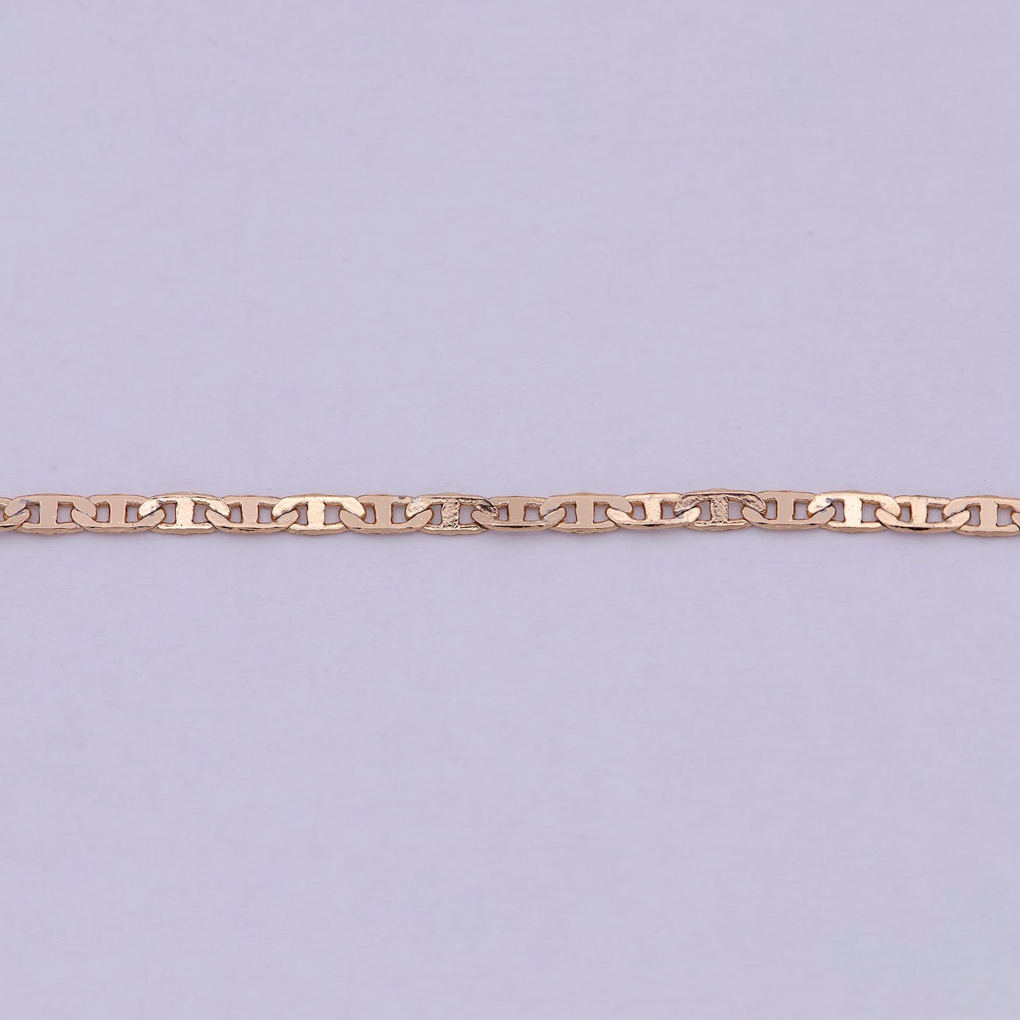 1.5mm Mariner Anchor Link Chain Necklace Rose Gold Filled Necklace 17.5 Inch Long | WA-544