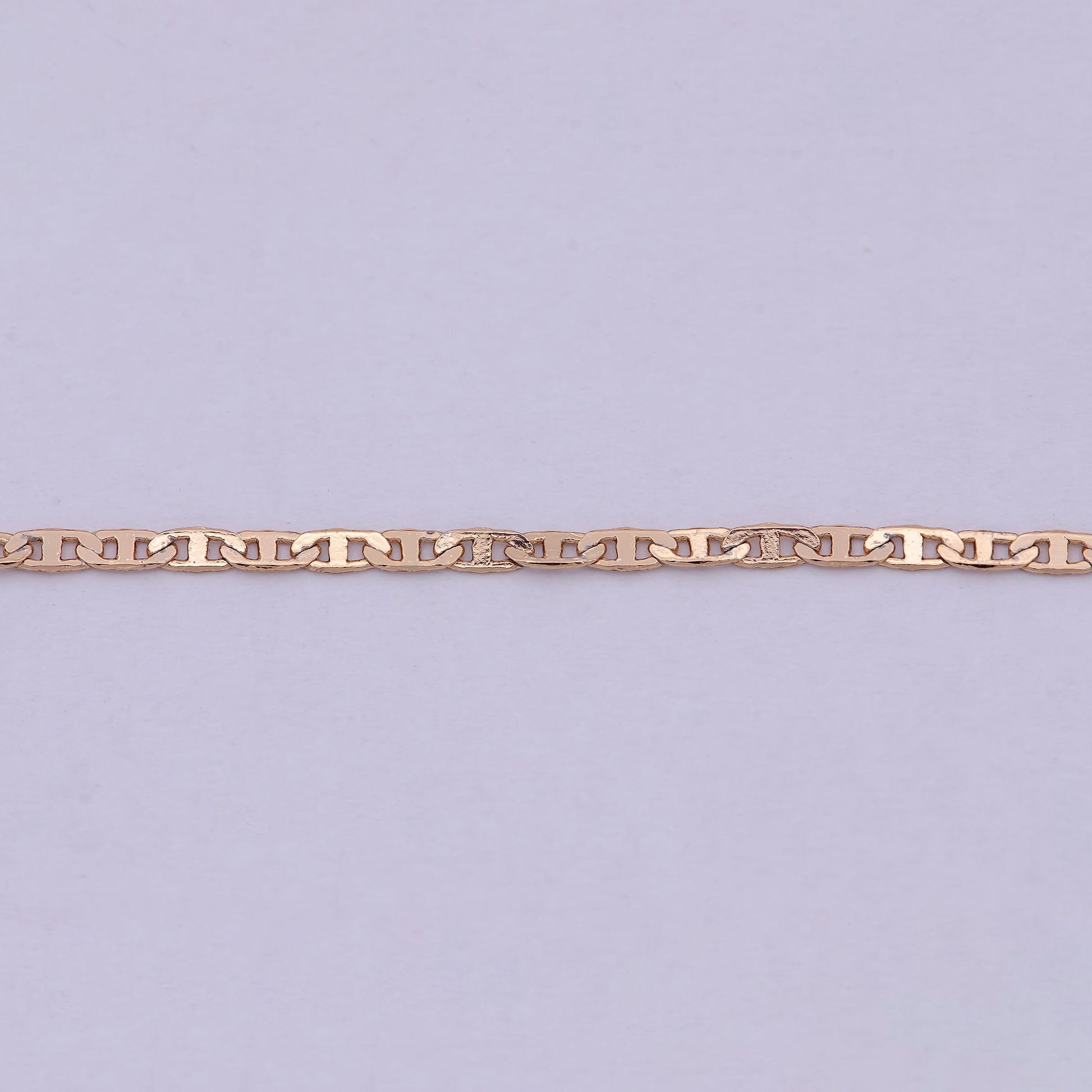 1.5mm Mariner Anchor Link Chain Necklace Rose Gold Filled Necklace 17.5 Inch Long | WA-544