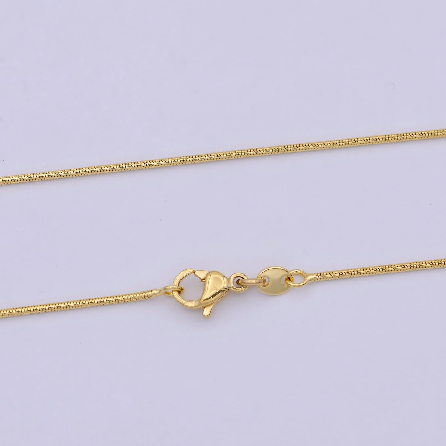 Dainty Gold Snake Chain 0.9 MM Round 19.7" Wholesale Necklace WA-749