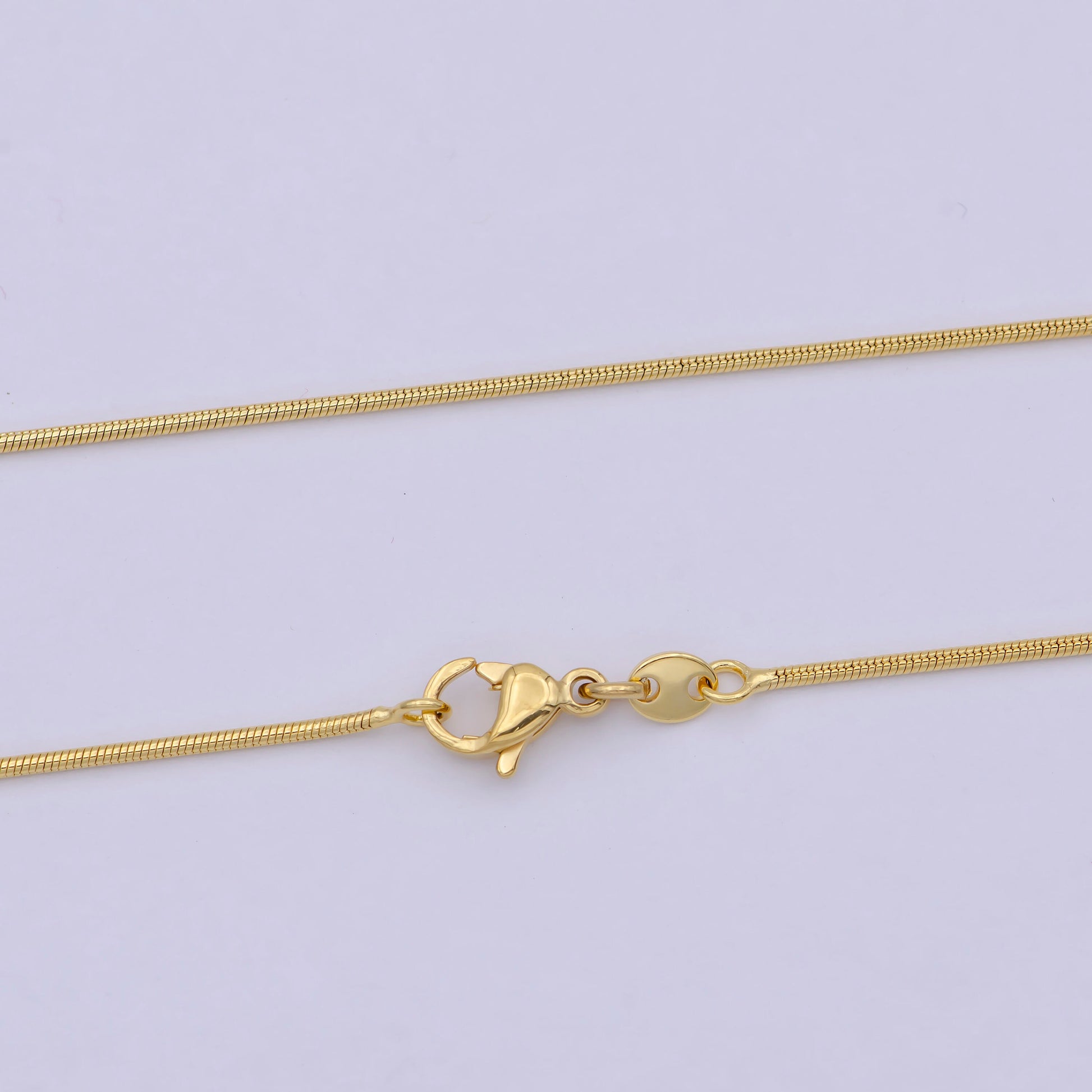 Dainty Gold Snake Chain 0.9 MM Round 19.7" Wholesale Necklace WA-749